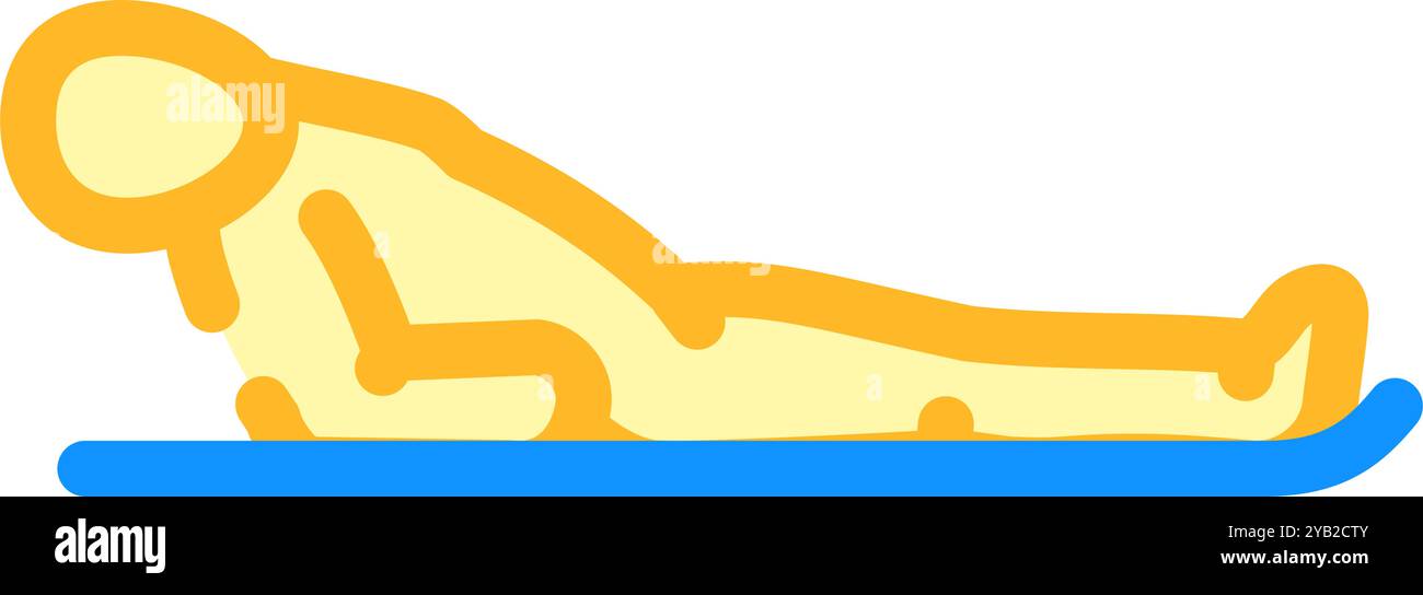 fish pose matsyasana yoga color icon vector illustration Stock Vector ...