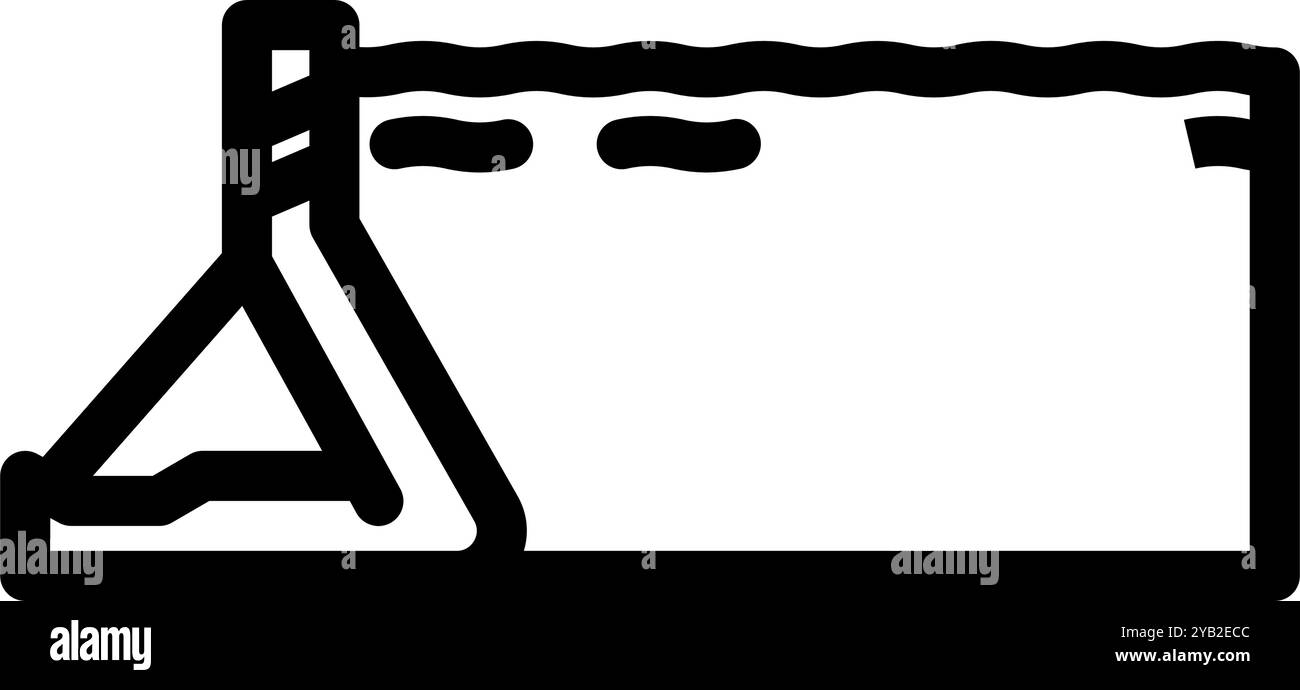 flood barrier disaster line icon vector illustration Stock Vector Image ...