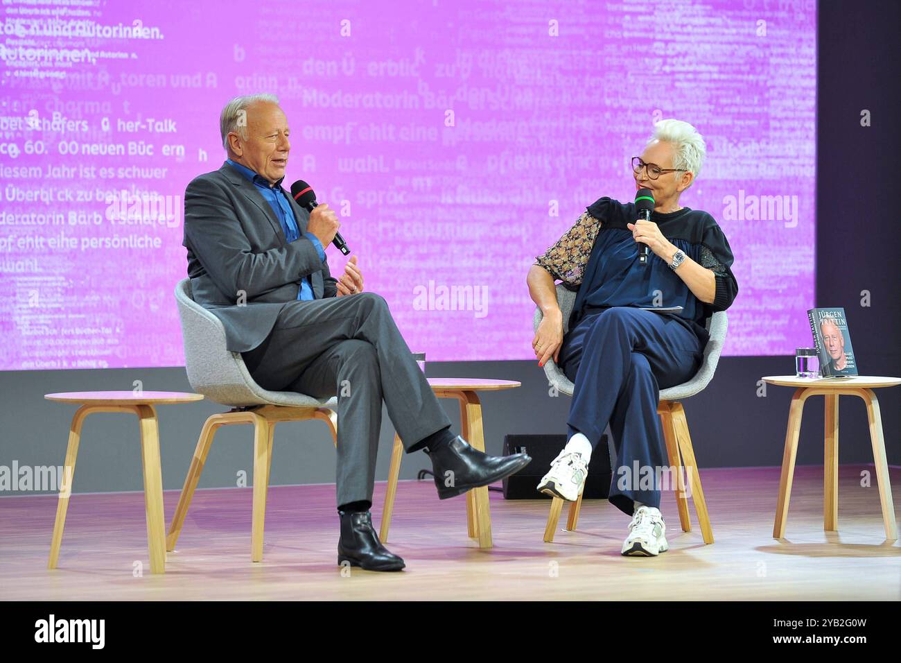 Frankfurter Buchmesse 2024. Jürgen Trittin und Bärbel Schäfer am 16.10.