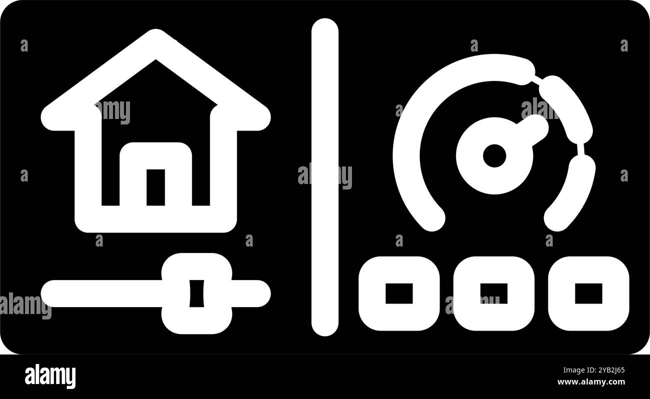 home monitor energy conservation glyph icon vector illustration Stock ...