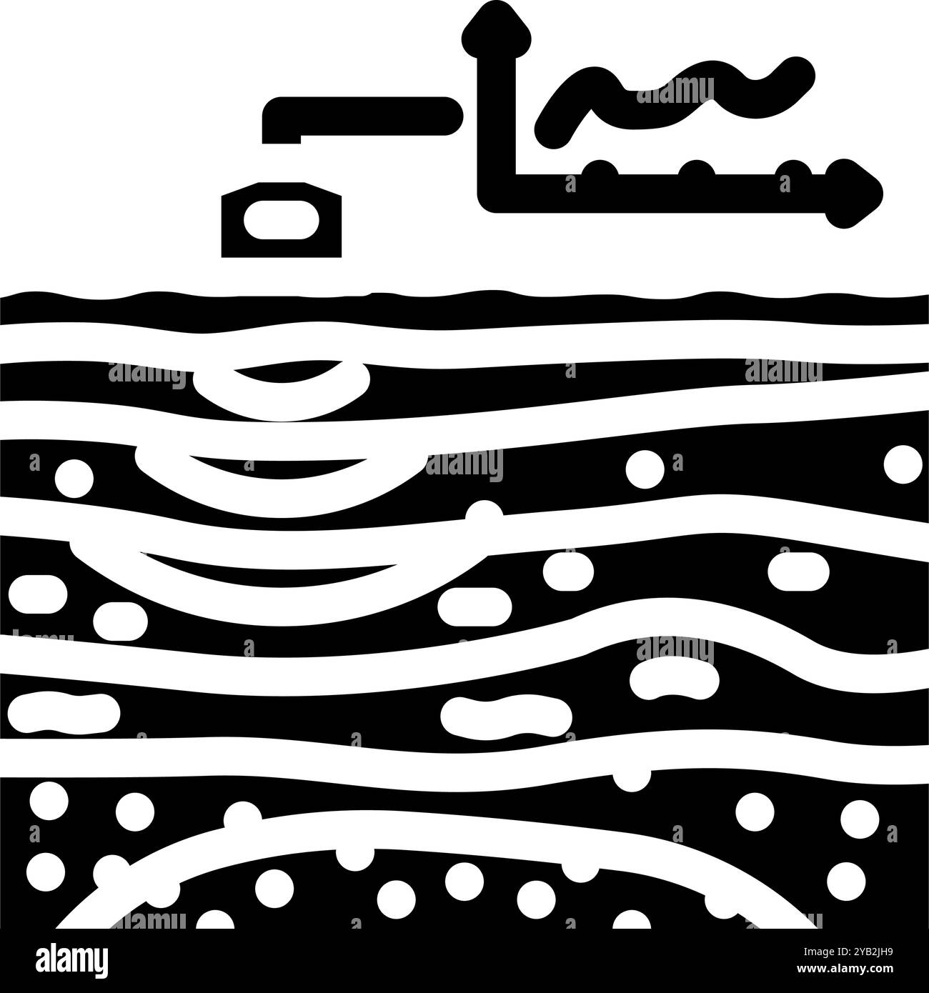 energy exploration geothermal glyph icon vector illustration Stock ...