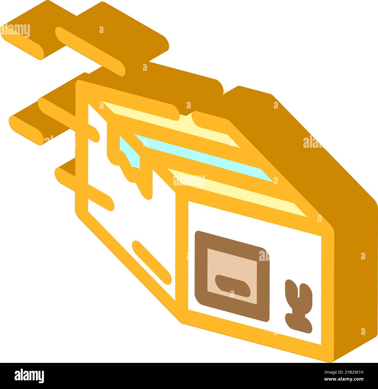 shipping box cardboard packaging isometric icon vector illustration ...