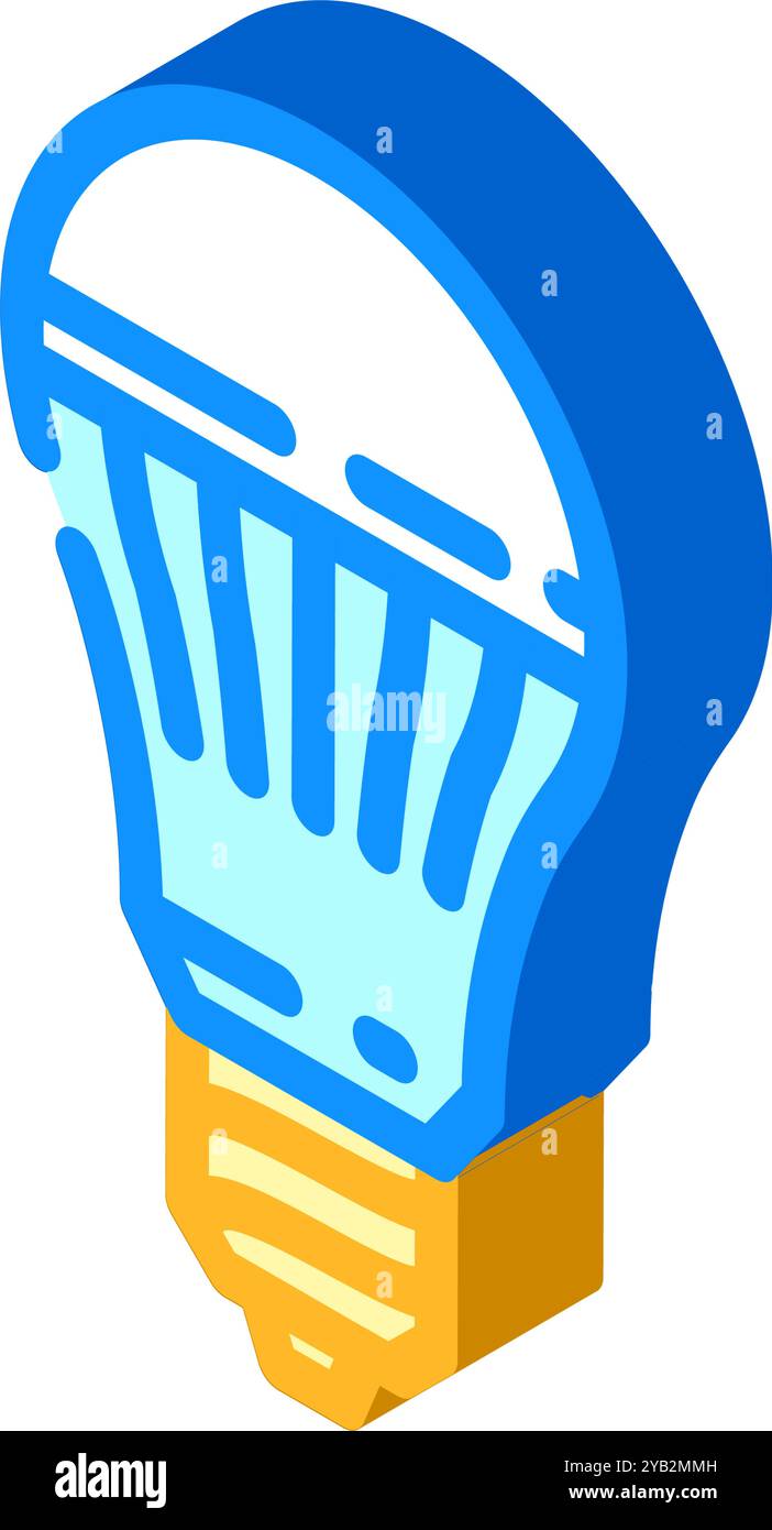 led lighting energy conservation isometric icon vector illustration ...