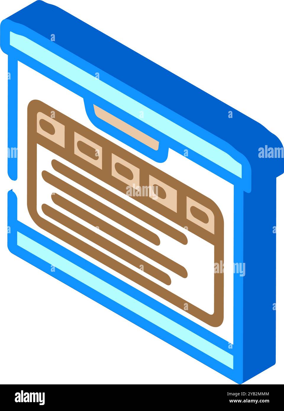 storage box cardboard packaging isometric icon vector illustration ...