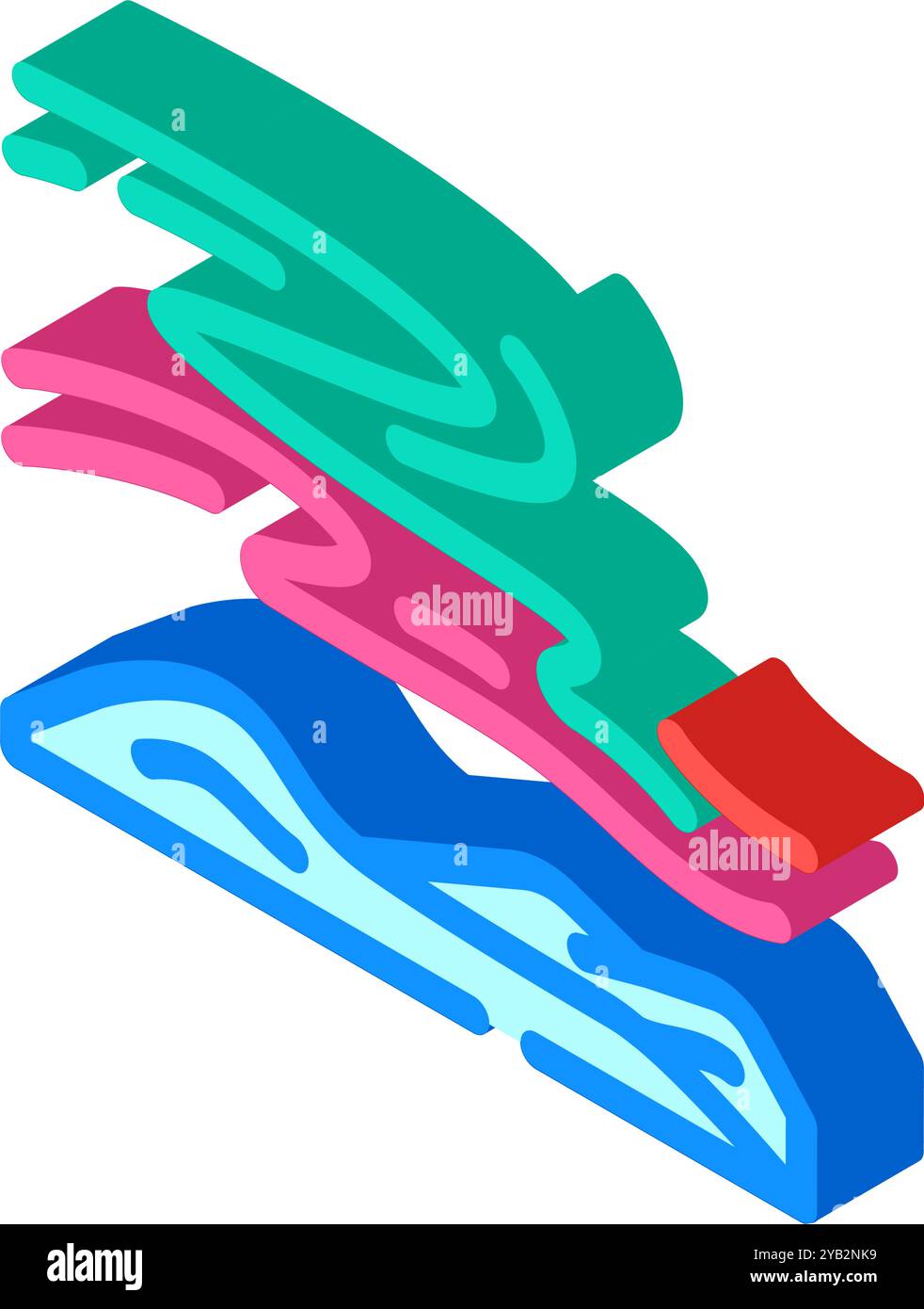 aurora borealis natural phenomena isometric icon vector illustration ...