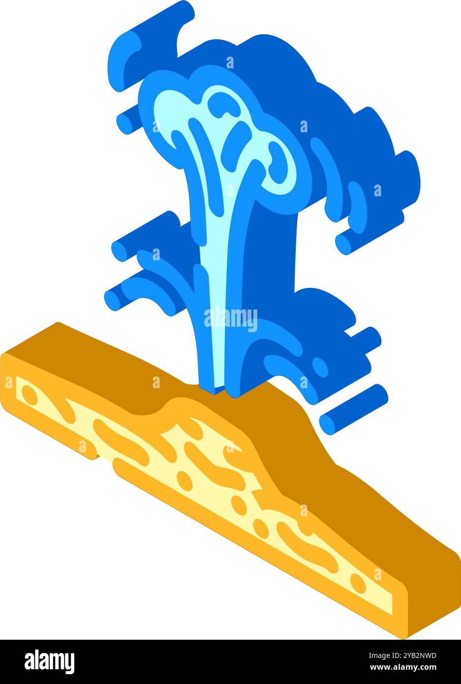 geyser natural phenomena isometric icon vector illustration Stock ...