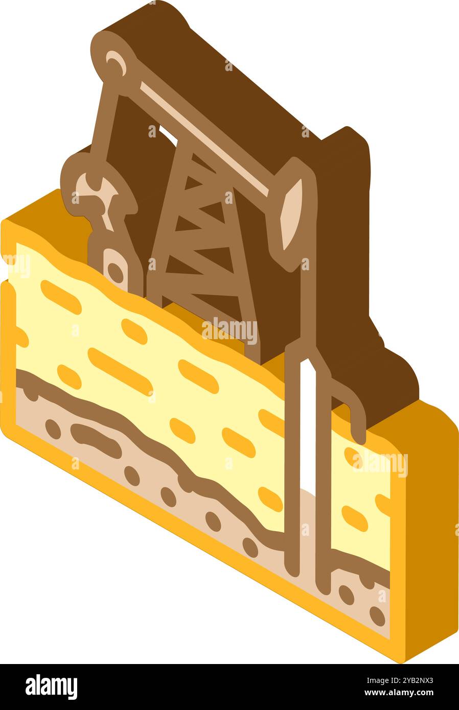 extraction oil industry isometric icon vector illustration Stock Vector ...