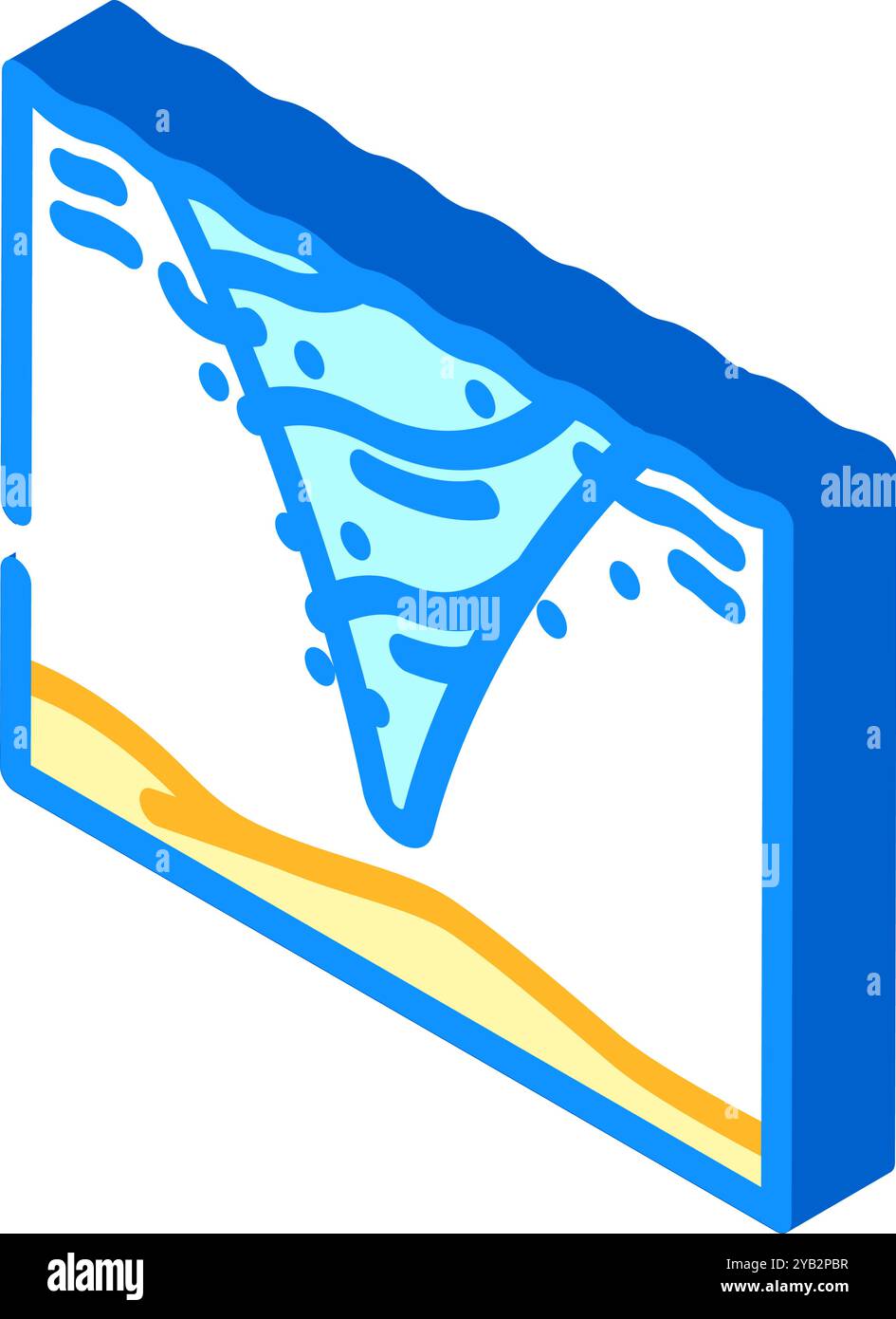 whirlpool rotating water isometric icon vector illustration Stock ...