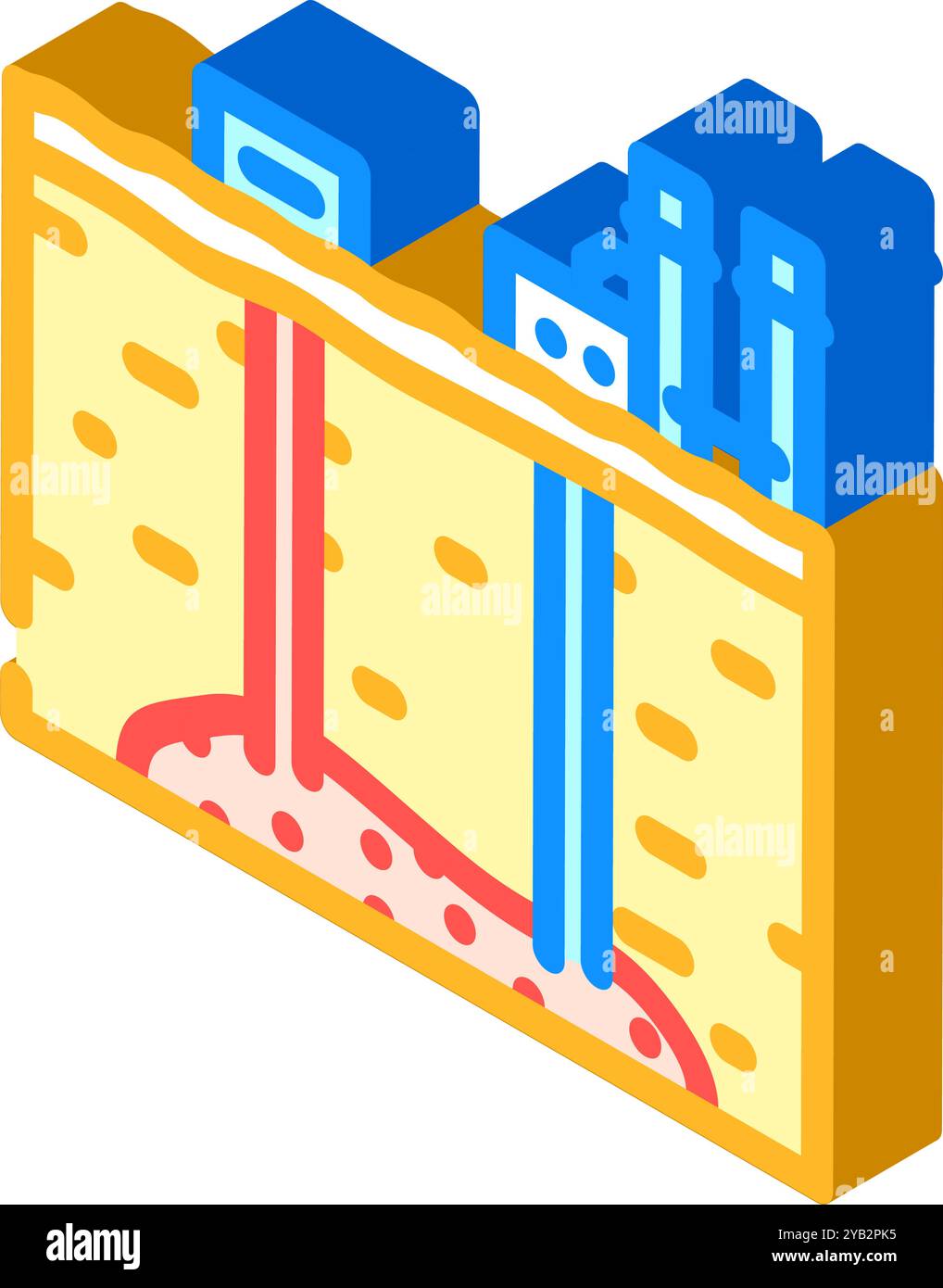 well geothermal energy isometric icon vector illustration Stock Vector ...