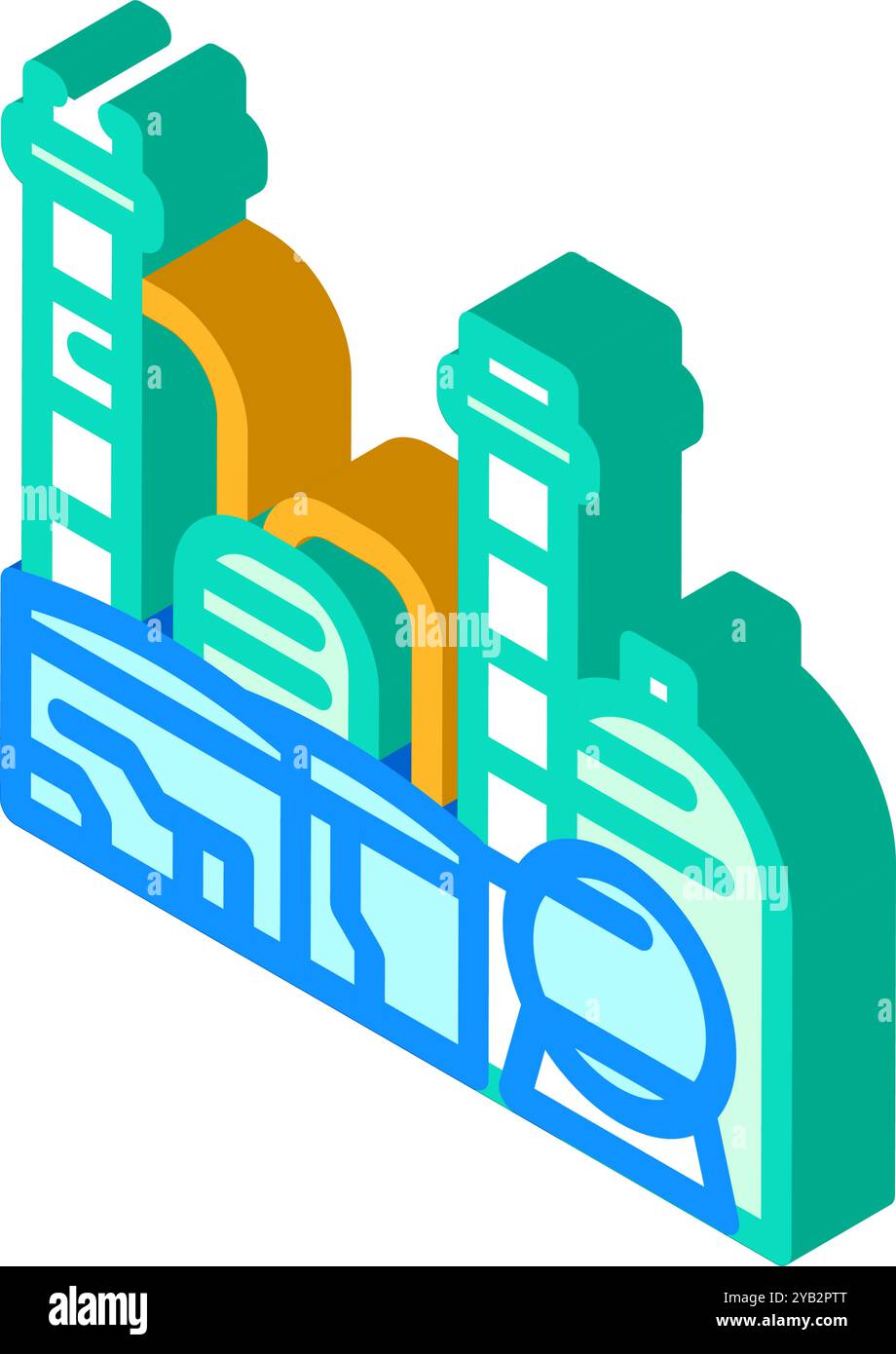refinery oil industry isometric icon vector illustration Stock Vector ...
