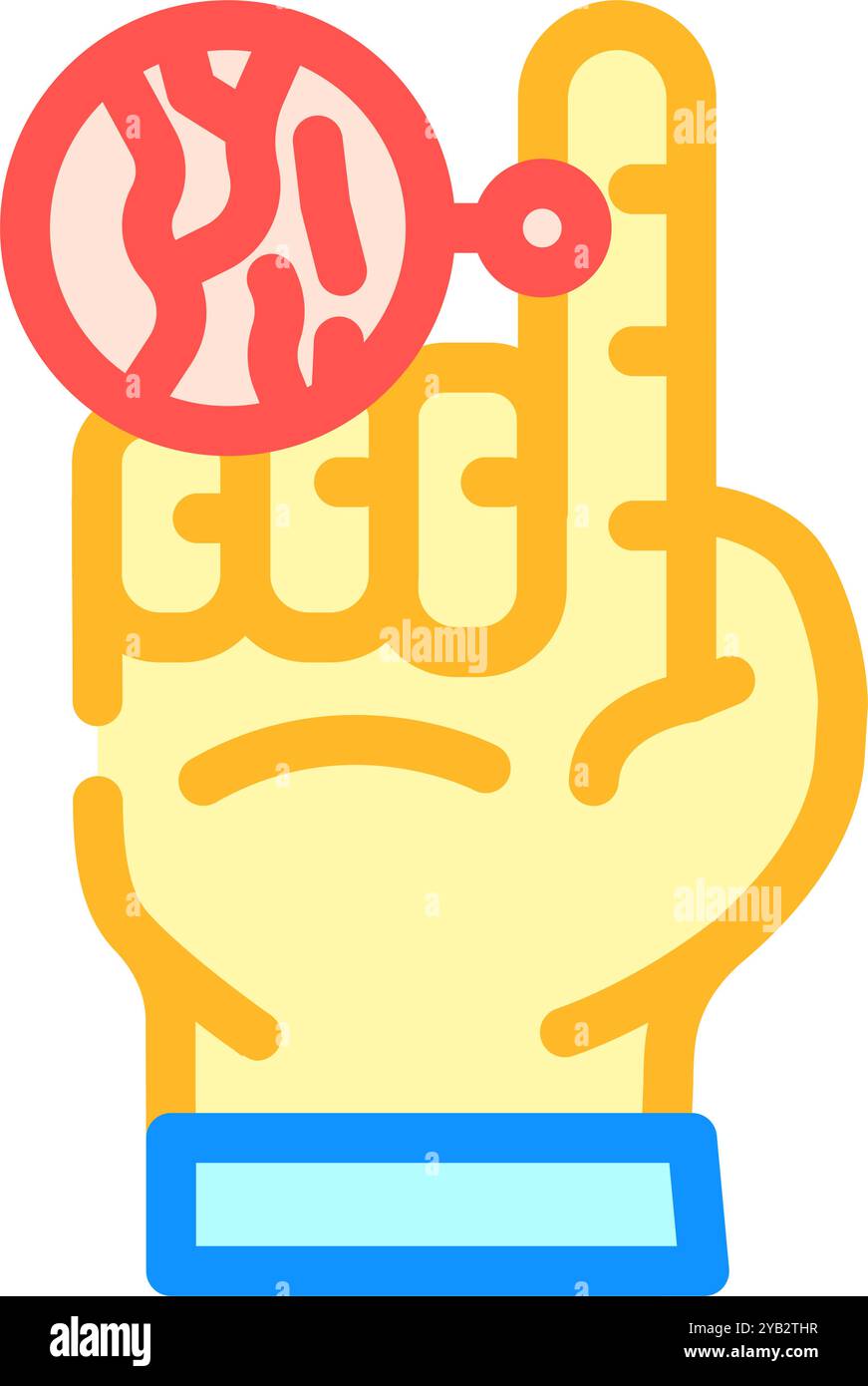 finger vein recognition color icon vector illustration Stock Vector ...