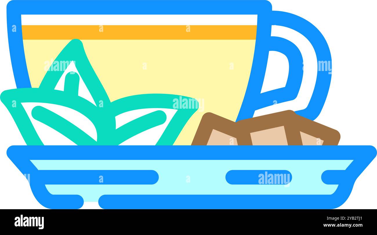 herbal tea ayurveda color icon vector illustration Stock Vector Image ...
