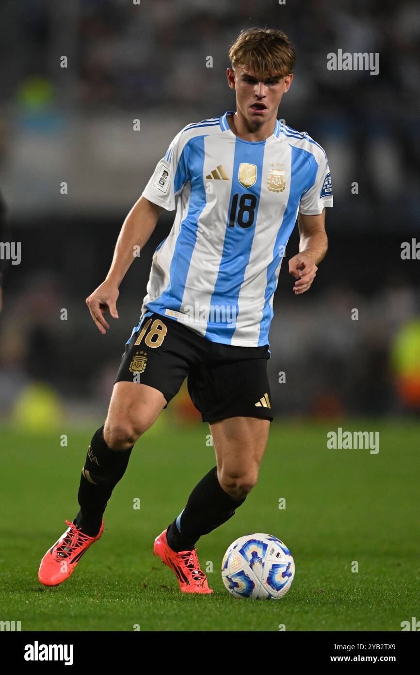 BUENOS AIRES, ARGENTINA - OCTOBER 15: Nico Paz of Argentina during the FIFA World Cup 2026 South American Qualifier match between Argentina and Bolivia at Estadio Más Monumental Antonio Vespucio Liberti on October 15, 2024 in Buenos Aires, Argentina. Photo by D.Halisz/SFSI Credit: Sebo47/Alamy Live News Stock Photo