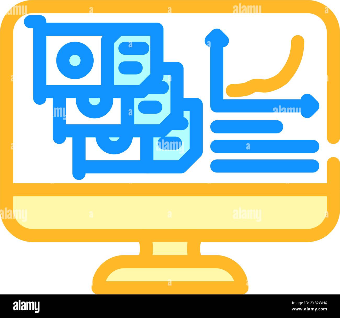 hash rate cryptocurrency mining color icon vector illustration Stock ...