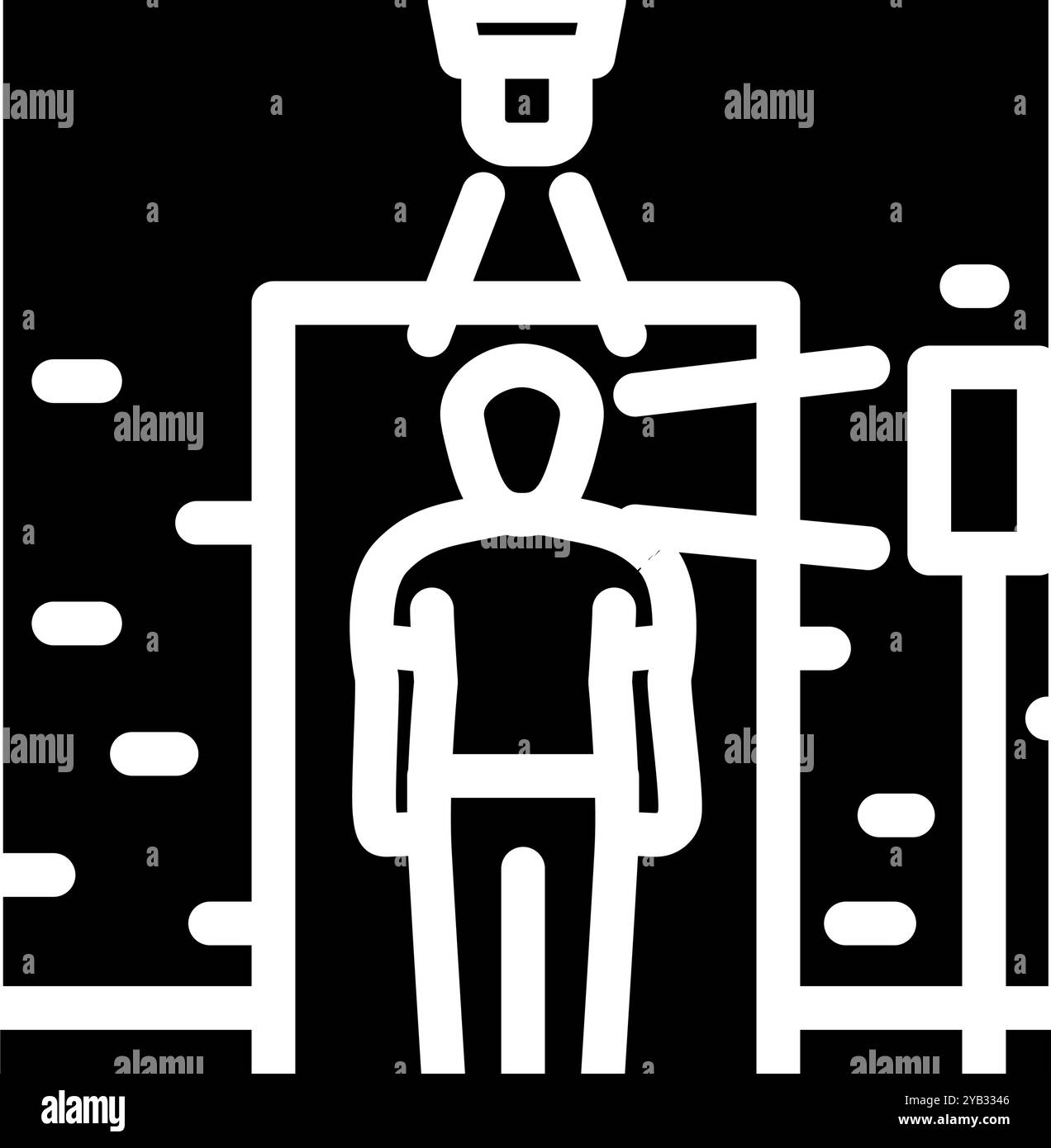 attendance system biometric glyph icon vector illustration Stock Vector ...