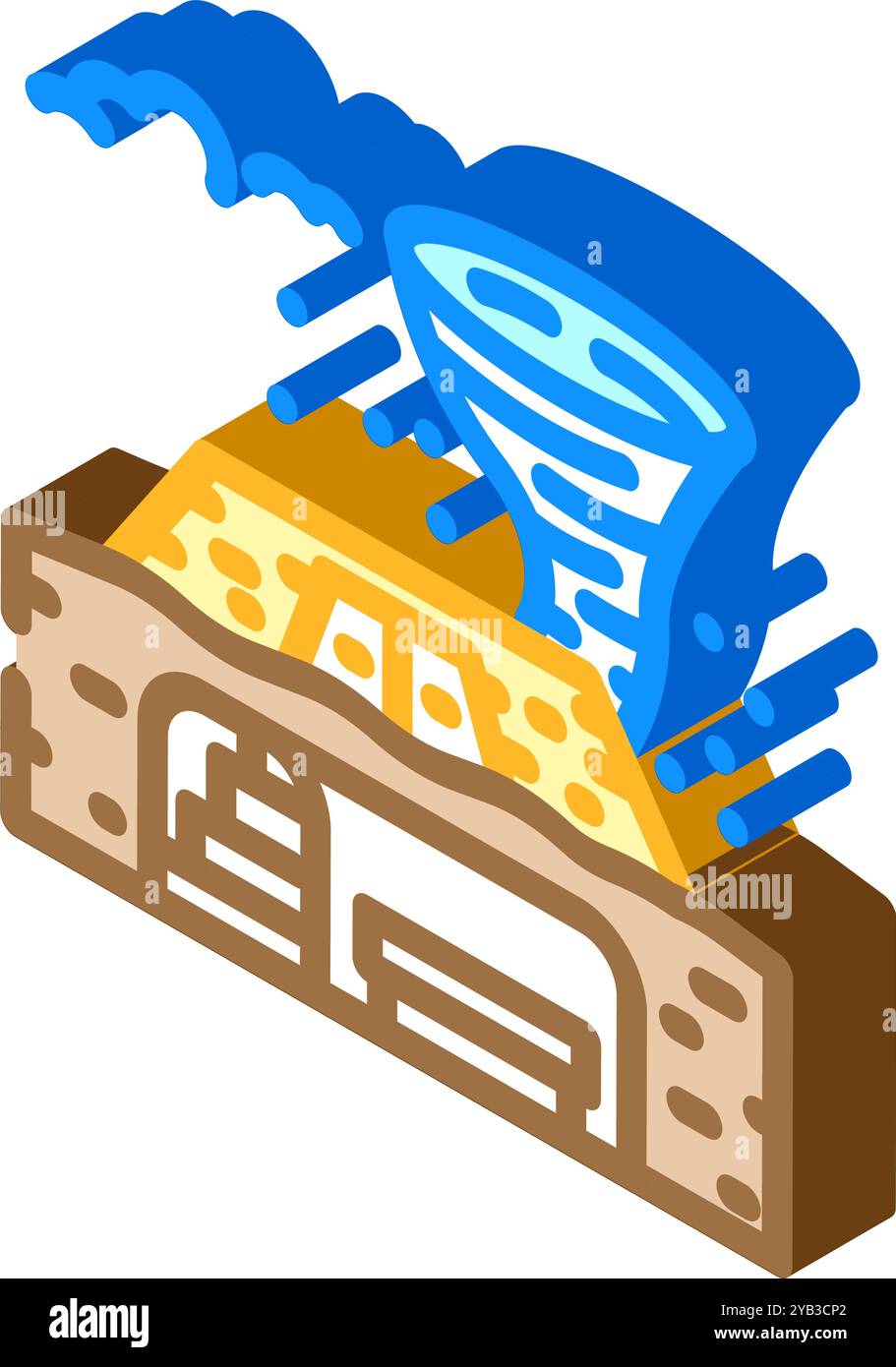 shelter hurricane disaster isometric icon vector illustration Stock ...