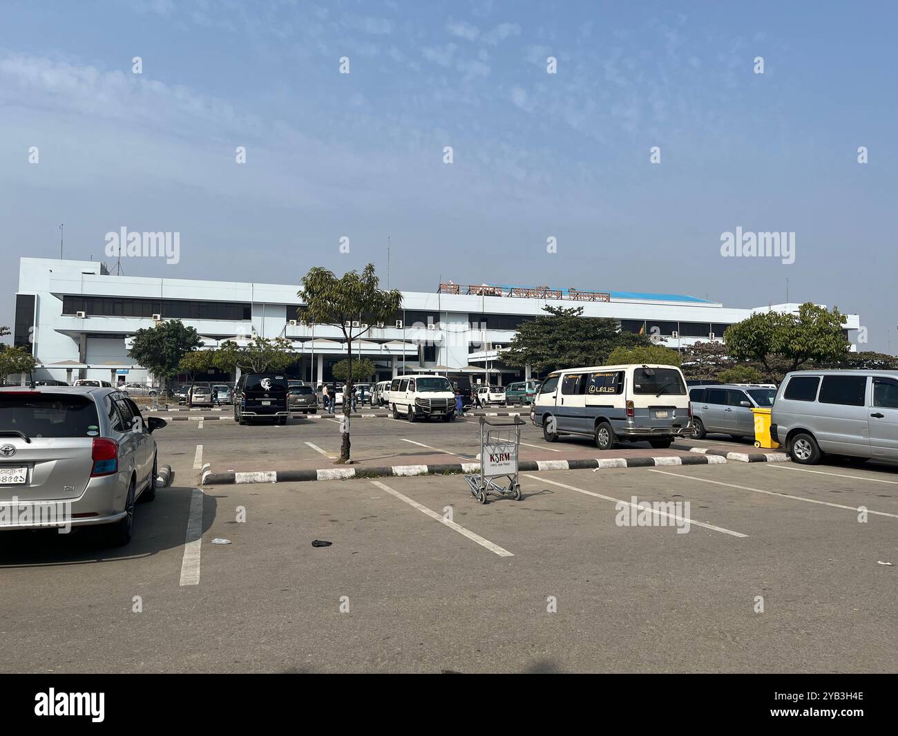 Front View of Shah Amanat International Airport, Chittagong, Bangladesh - Smartphone Captured Stock Image