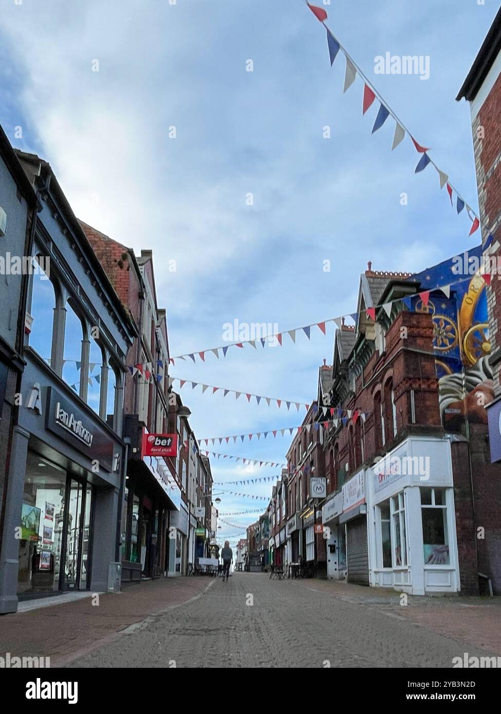Ormskirk is a market town in West Lancashire, England, 13 miles north of Liverpool, 11 miles northwest of St Helens, 9 miles southeast of Southport an - Smartphone Captured Stock Image