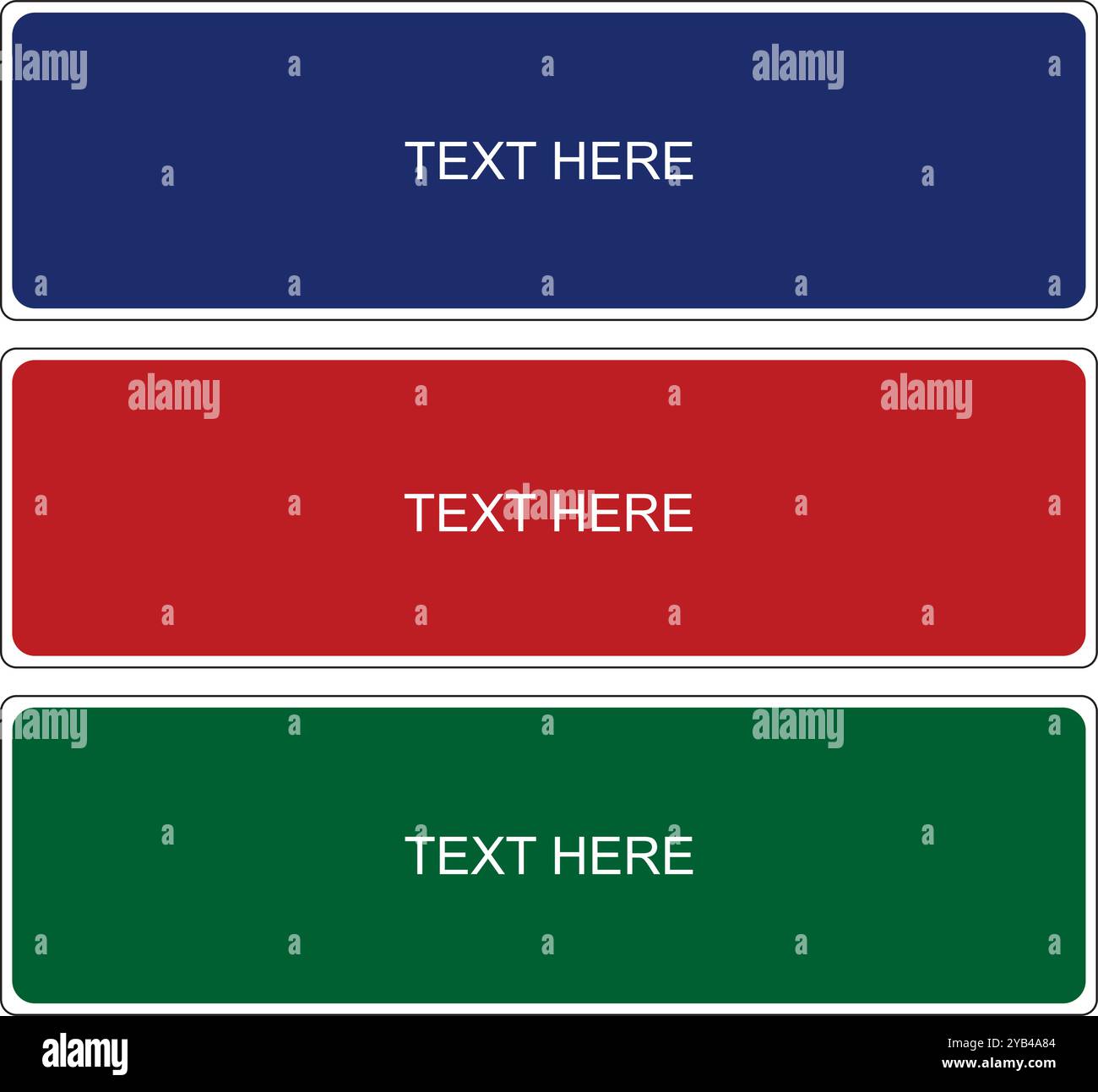 Editable colored signs on a white background Stock Vector