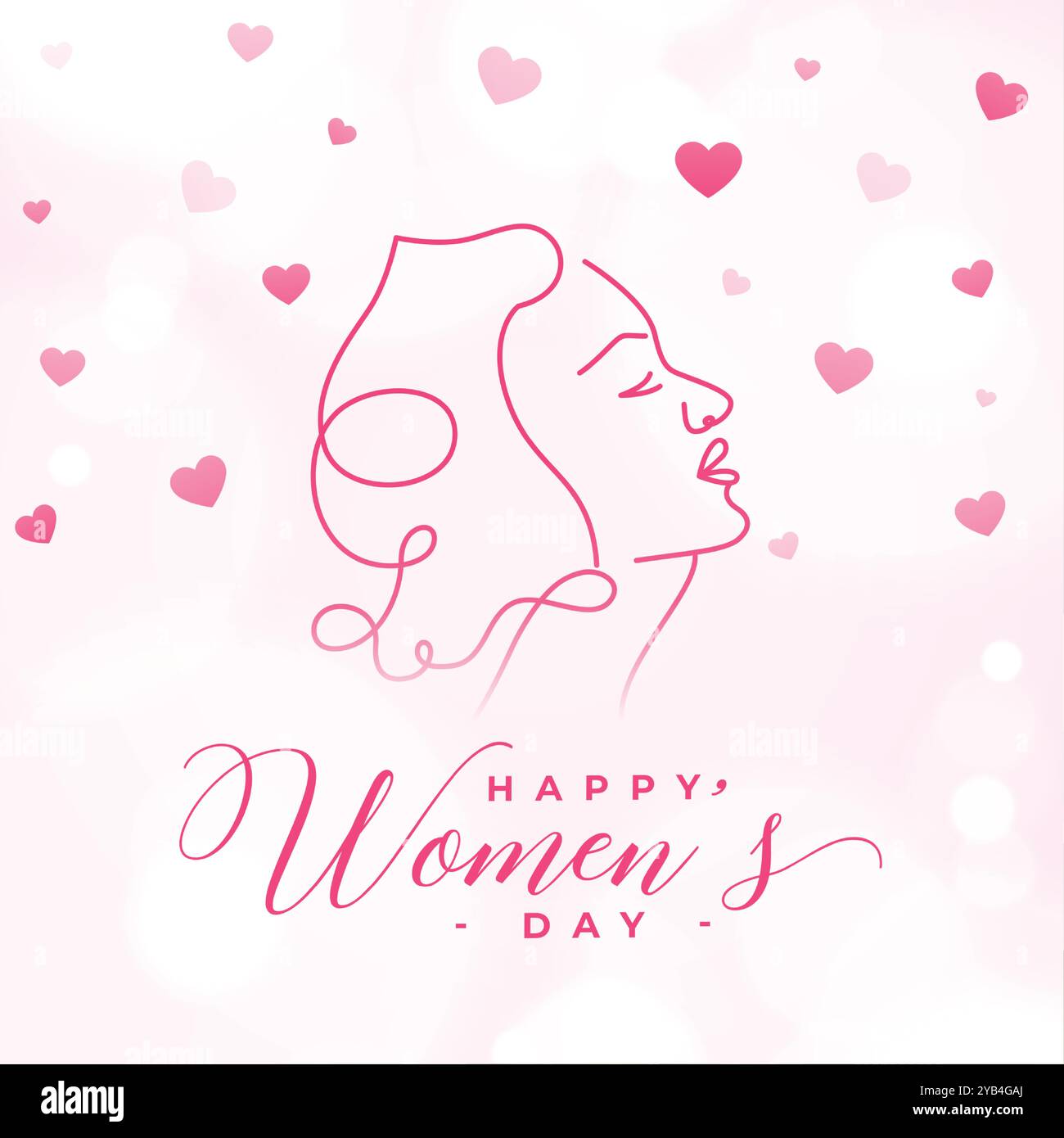 happy womens day card in line style design Stock Vector Image & Art - Alamy