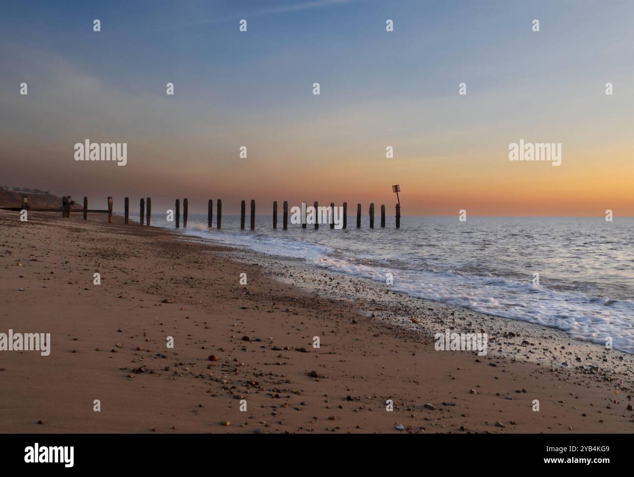 Another sunset view from Gunton Warren Beach Stock Photo