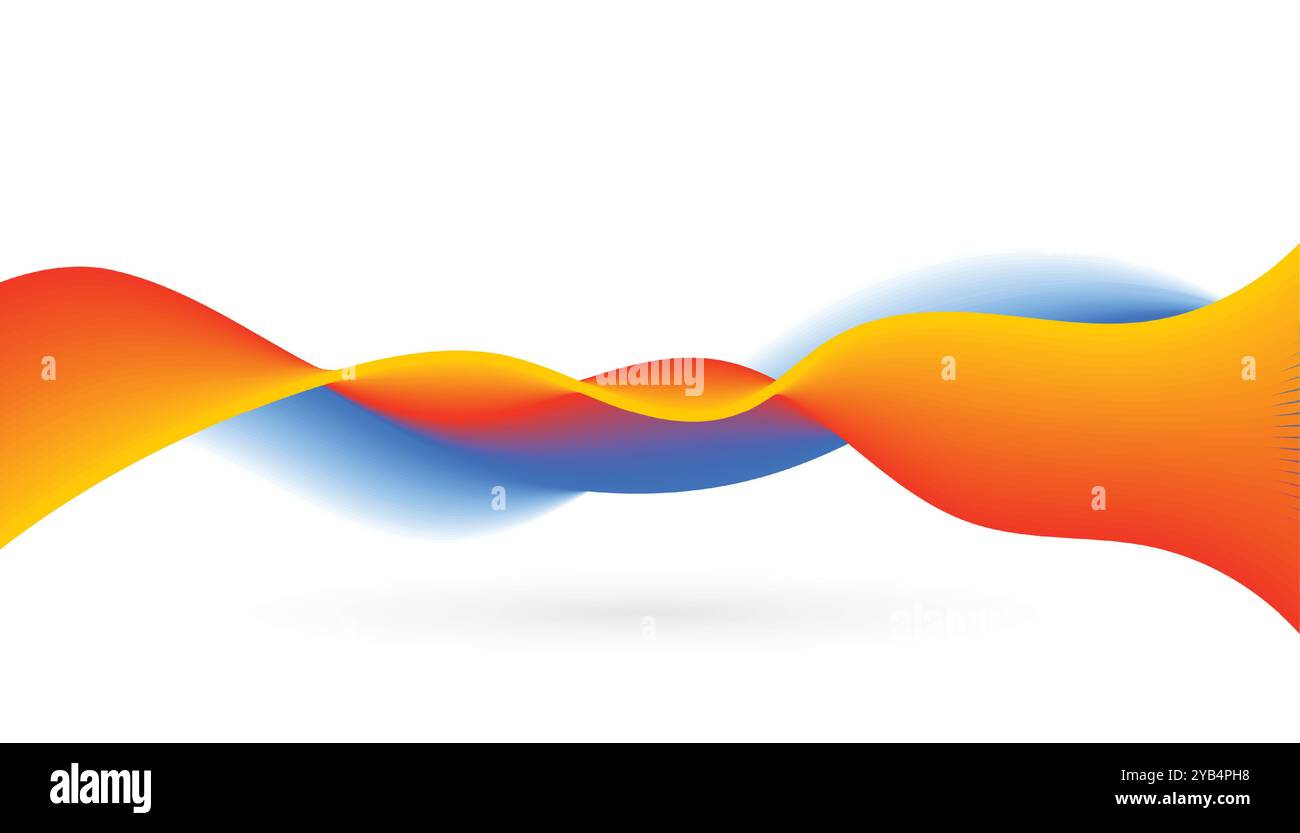 colorful fluid wave flowing background design Stock Vector Image & Art ...