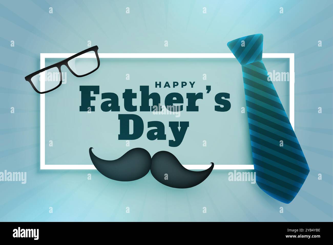 realistic happy father's day wishes card design Stock Vector Image ...