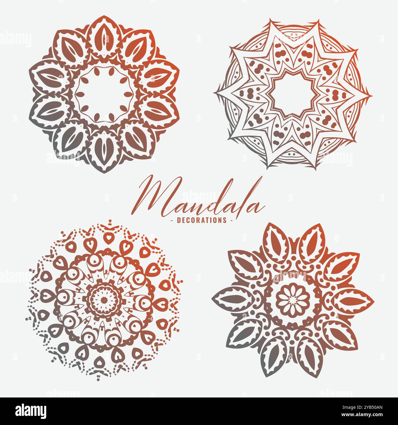 decorative circular mandala patterns set Stock Vector Image Art Alamy