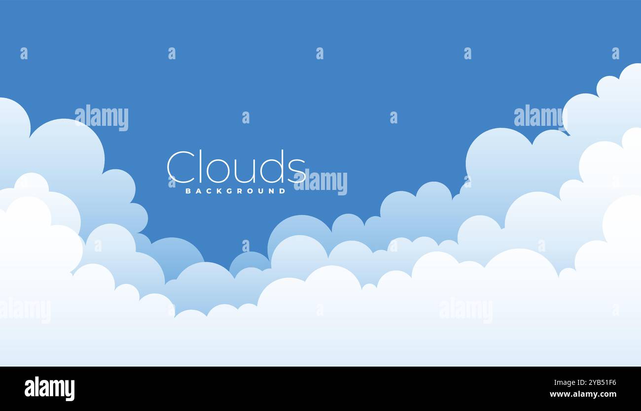 fluffy clouds on blue background design Stock Vector Image & Art - Alamy