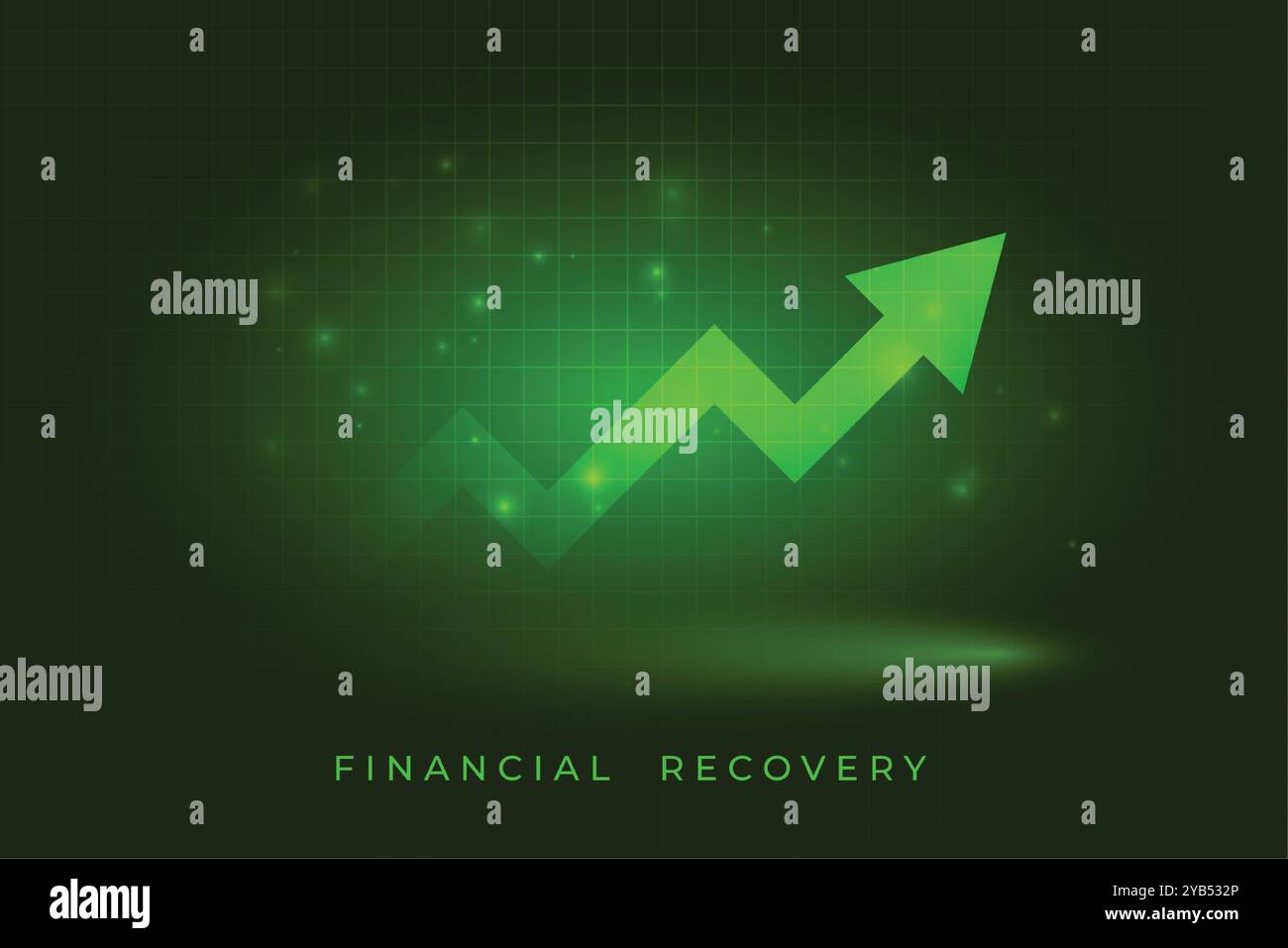 finance stock market upward green arrow growth background Stock Vector ...