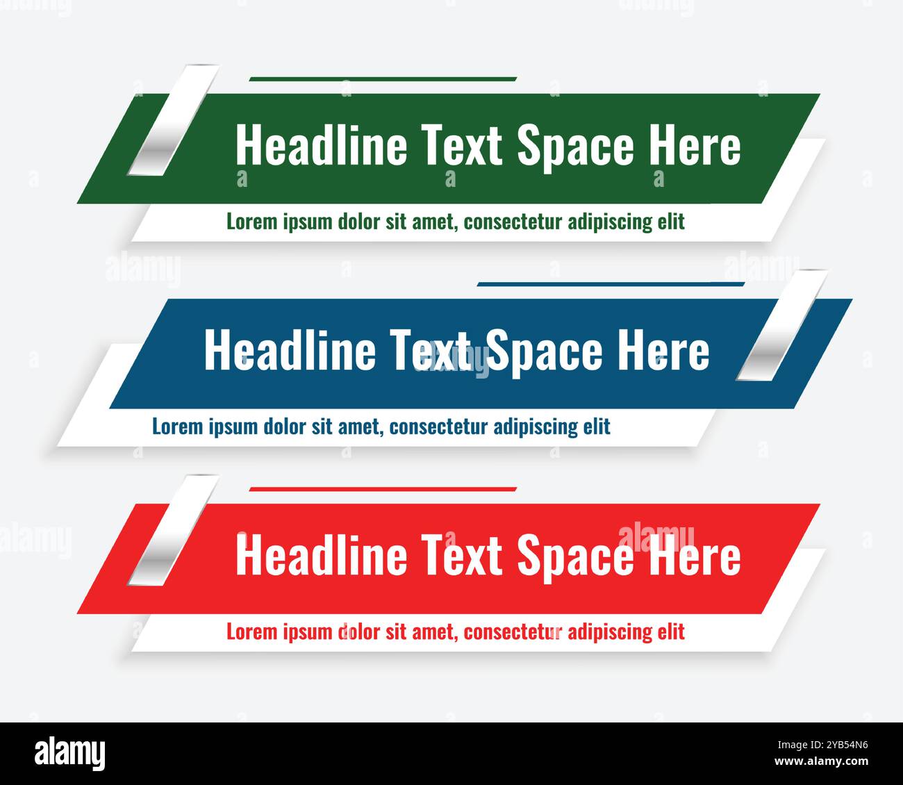 stylish modern lower third banner template design Stock Vector Image ...