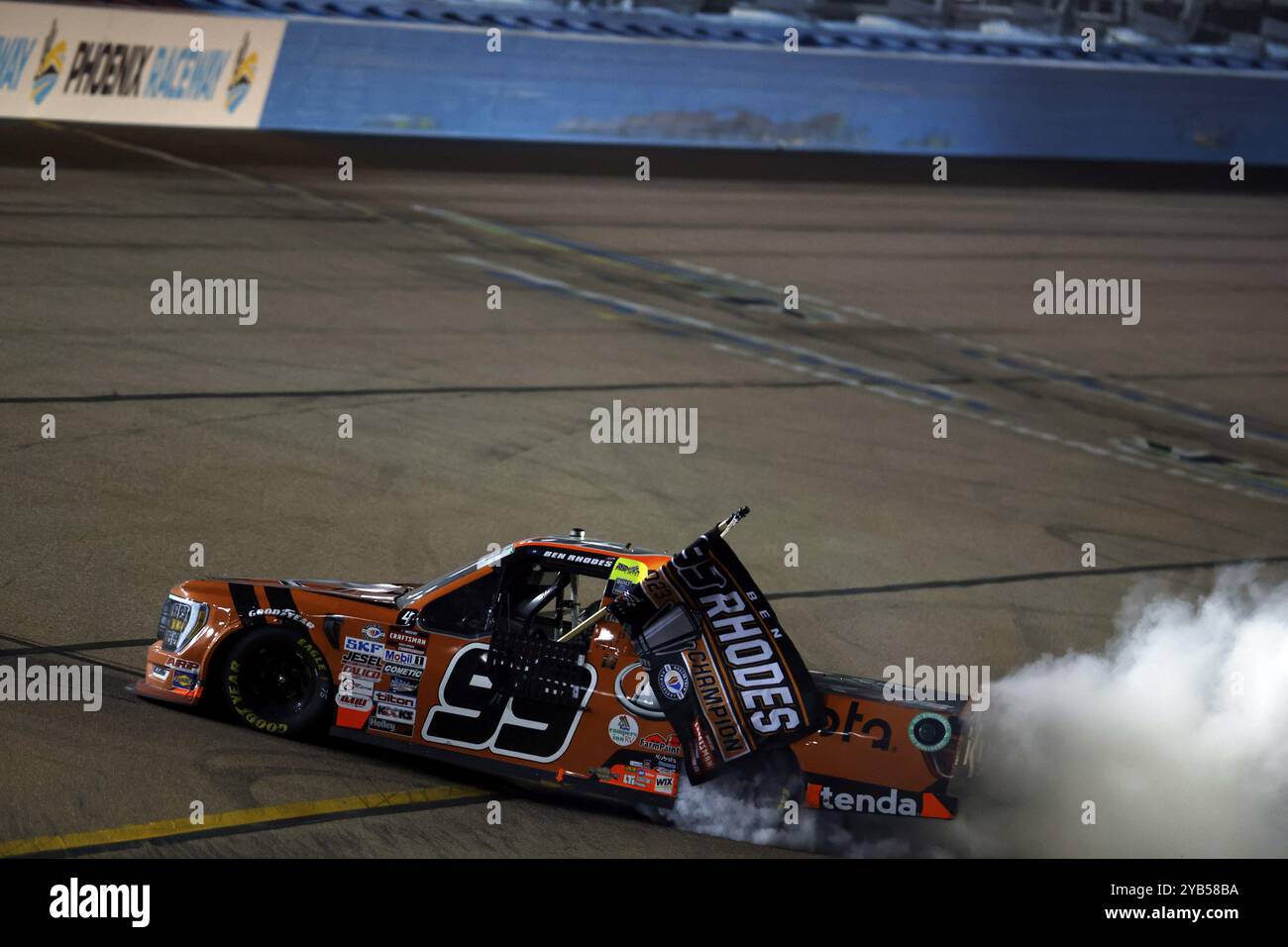 NASCAR Craftsman Truck Series Driver, Ben Rhodes (99) wins the Craftsman 150 at the Phoenix Raceway in Avondale AZ Stock Photo