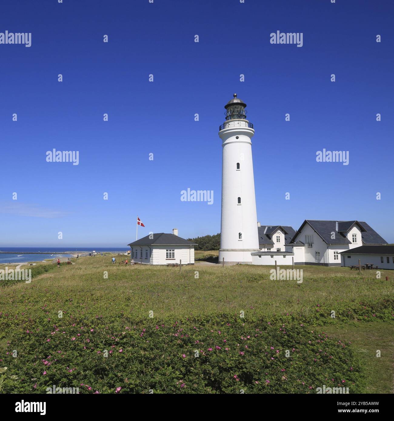 Hirtshals Fyr, lighthouse in Jutland Stock Photo