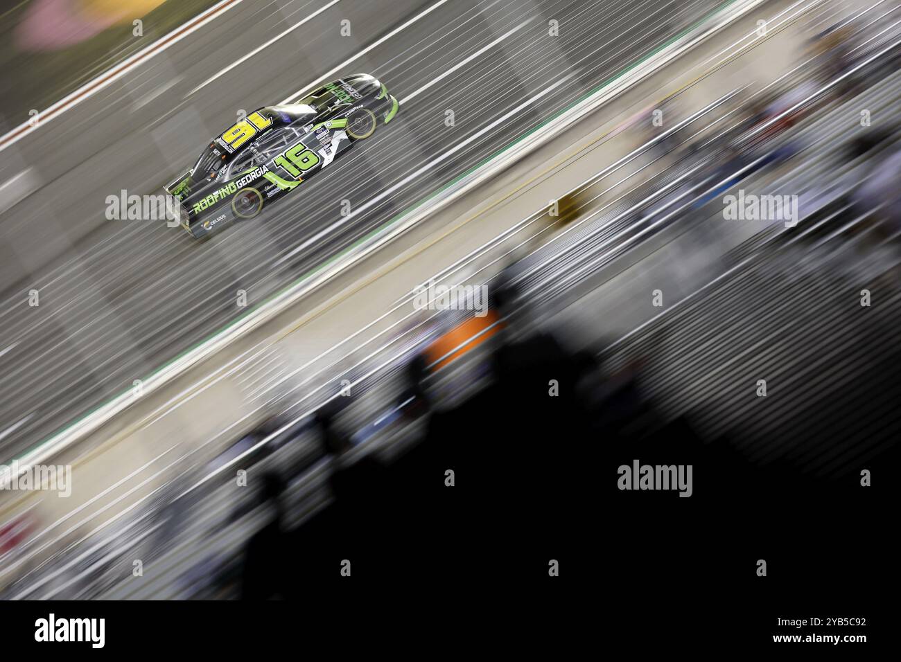 NASCAR Xfinty Driver, Chandler Smith (16) races down the front stretch for the Alsco Uniforms 250 at the Atlanta Motor Speedway in Hampton GA Stock Photo