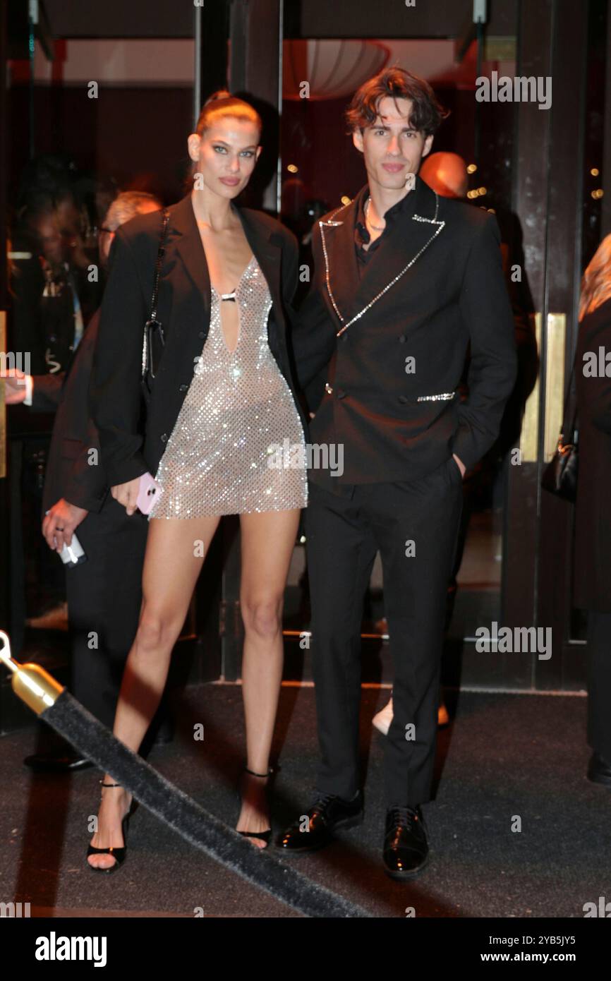 New York City. 15th Oct, 2024. NEW YORK - OCTOBER 15: Anthi Fakidari is seen attending the Victoria's Secret Fashion Show 2024 after party at The Crane Club in Chelsea on October 15, 2024, in New York City. The model turned heads in a chic black ensemble as she joined other A-list celebrities for the glamorous event. Credit: Giada Papini Rampelotto/EuropaNewswire/dpa/Alamy Live News Stock Photo