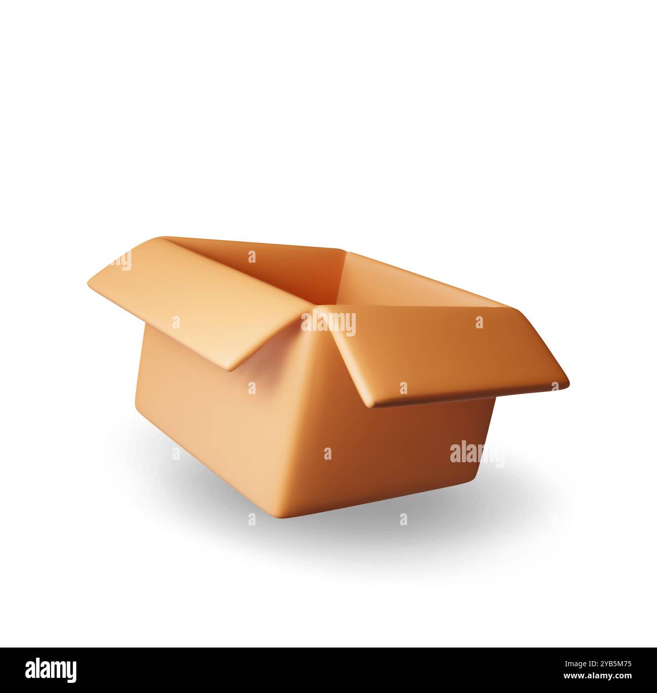 3D carton packaging box isolated on white Stock Vector Image & Art - Alamy