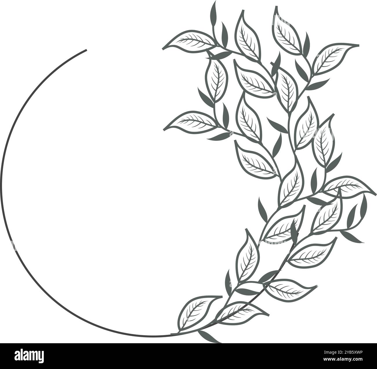 Floral Art Background Natural Leaves for Frame Illustration Stock ...
