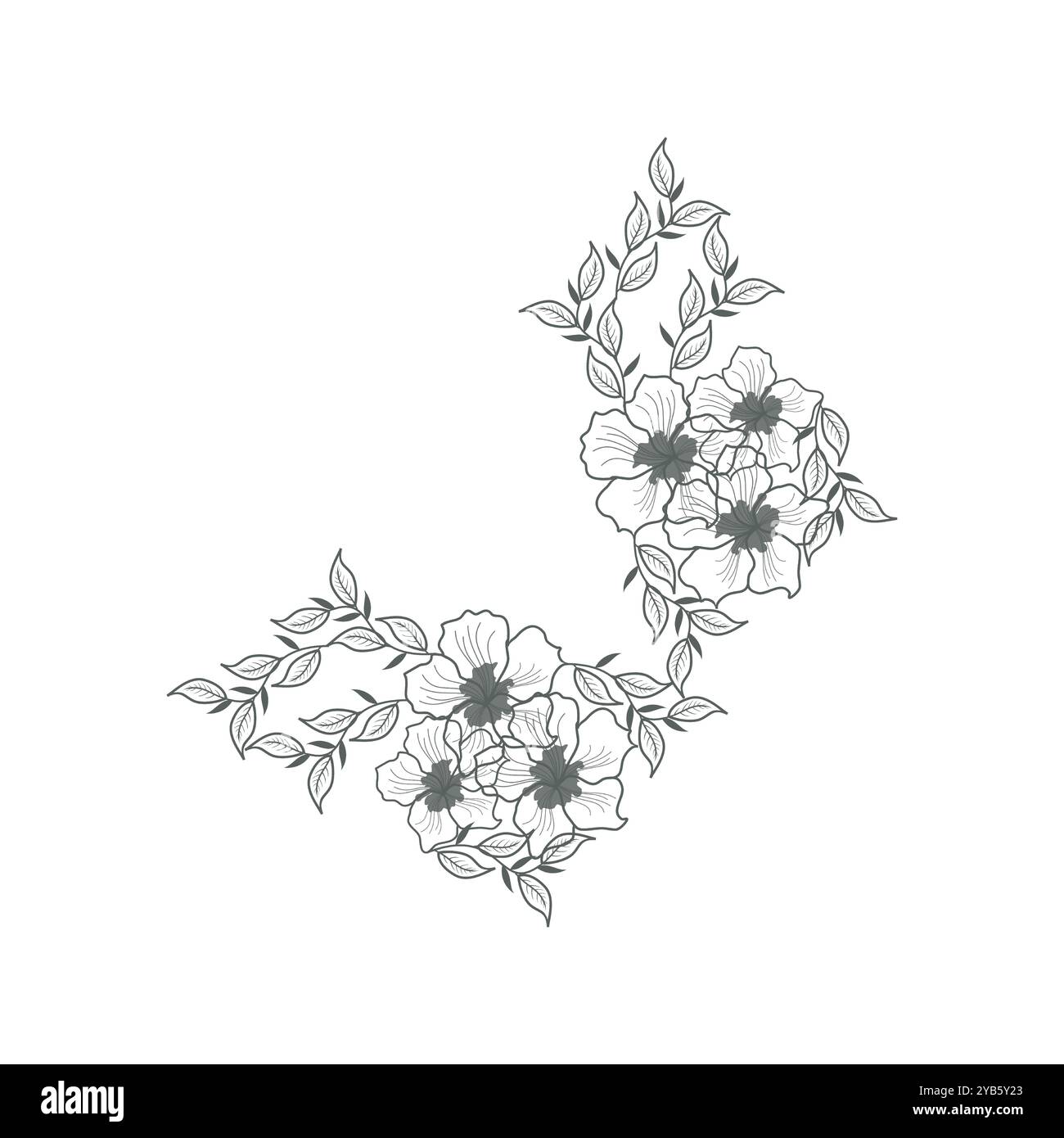 Floral Art Background Natural Leaves for Frame Illustration Stock ...