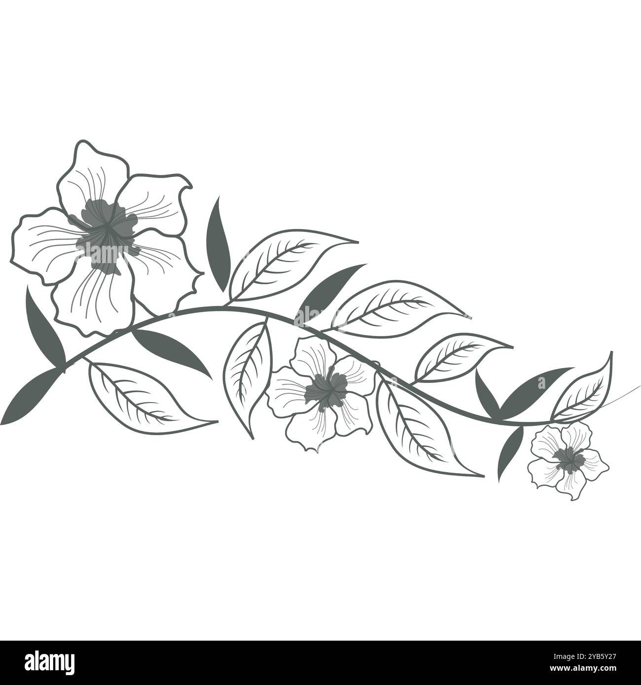 Floral Art Background Natural Leaves for Frame Illustration Stock ...