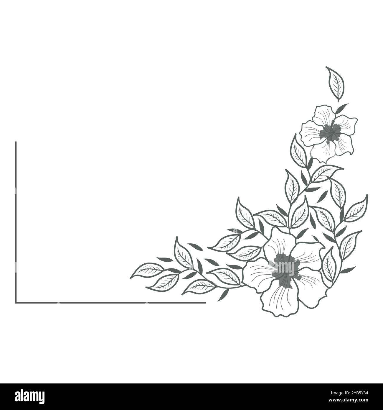 Floral Art Background Natural Leaves for Frame Illustration Stock ...