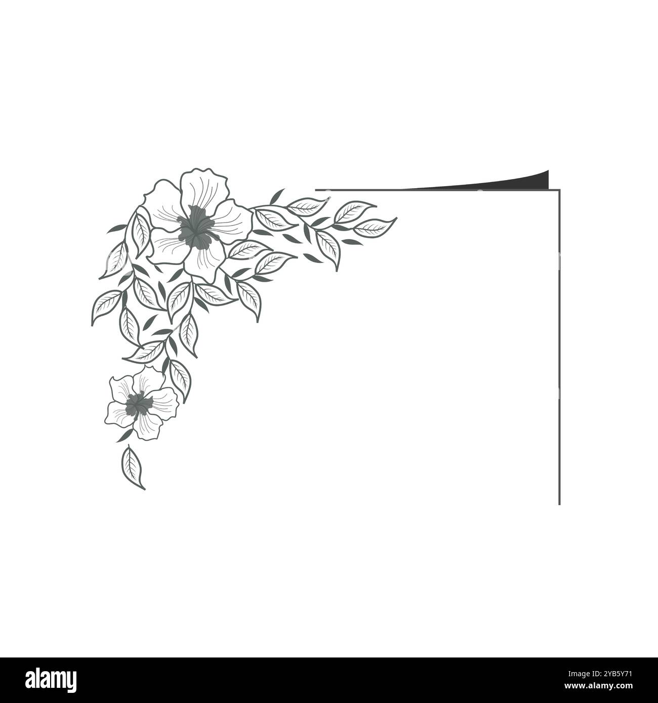 Floral Art Background Natural Leaves for Frame Illustration Stock ...