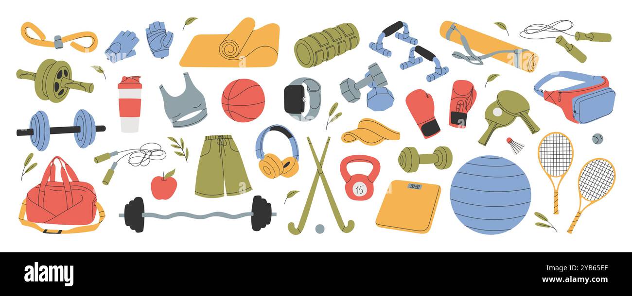 Sport equipment set Stock Vector Image & Art - Alamy