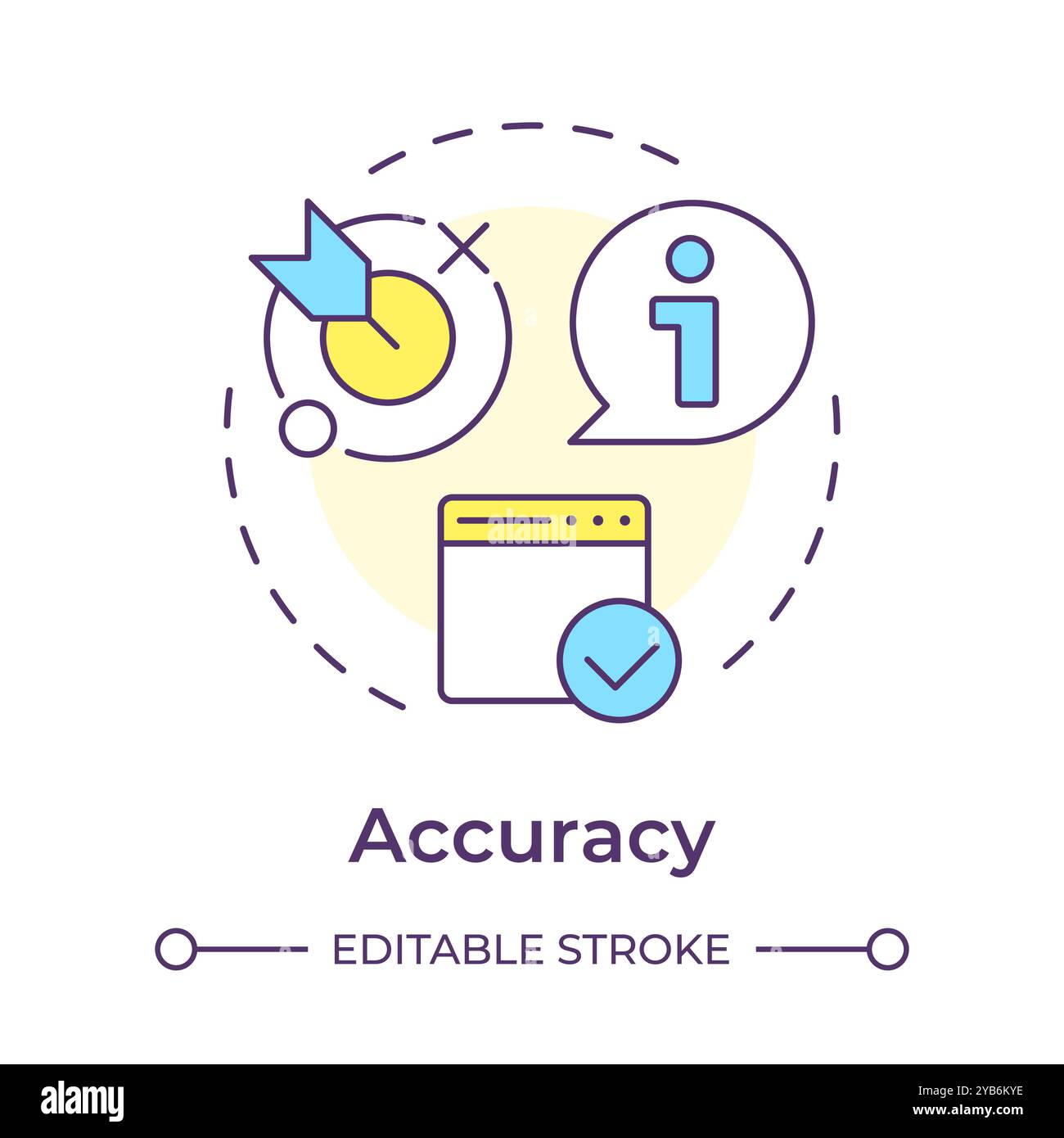 Accuracy multi color concept icon Stock Vector Image & Art - Alamy