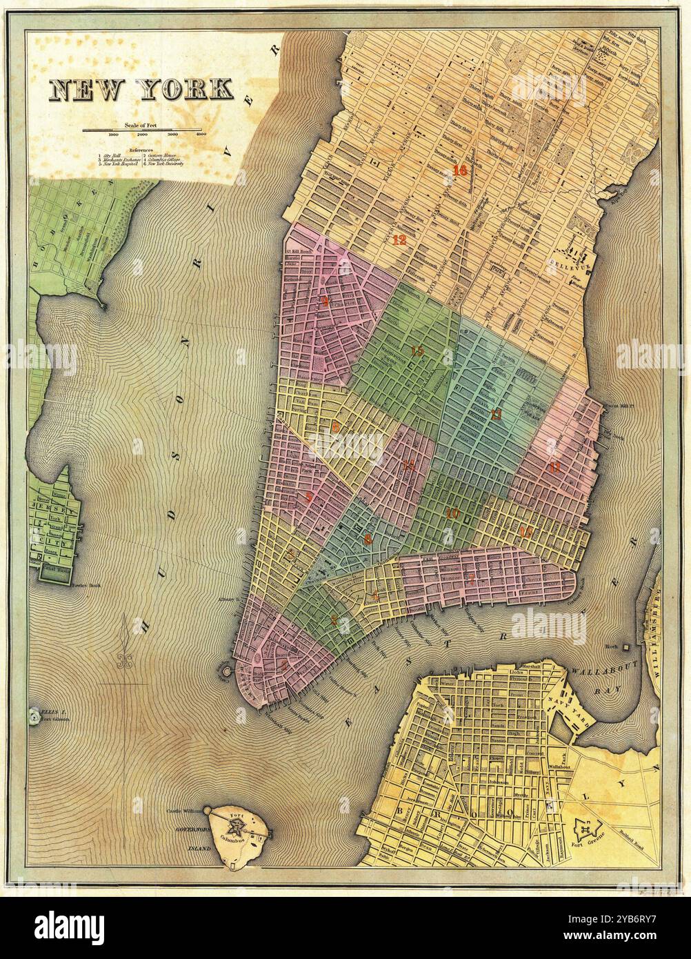 Vintage Digital New York City Map - Vintage Digital New York City Map Printable Download Travel Poster 2YB6RY7 