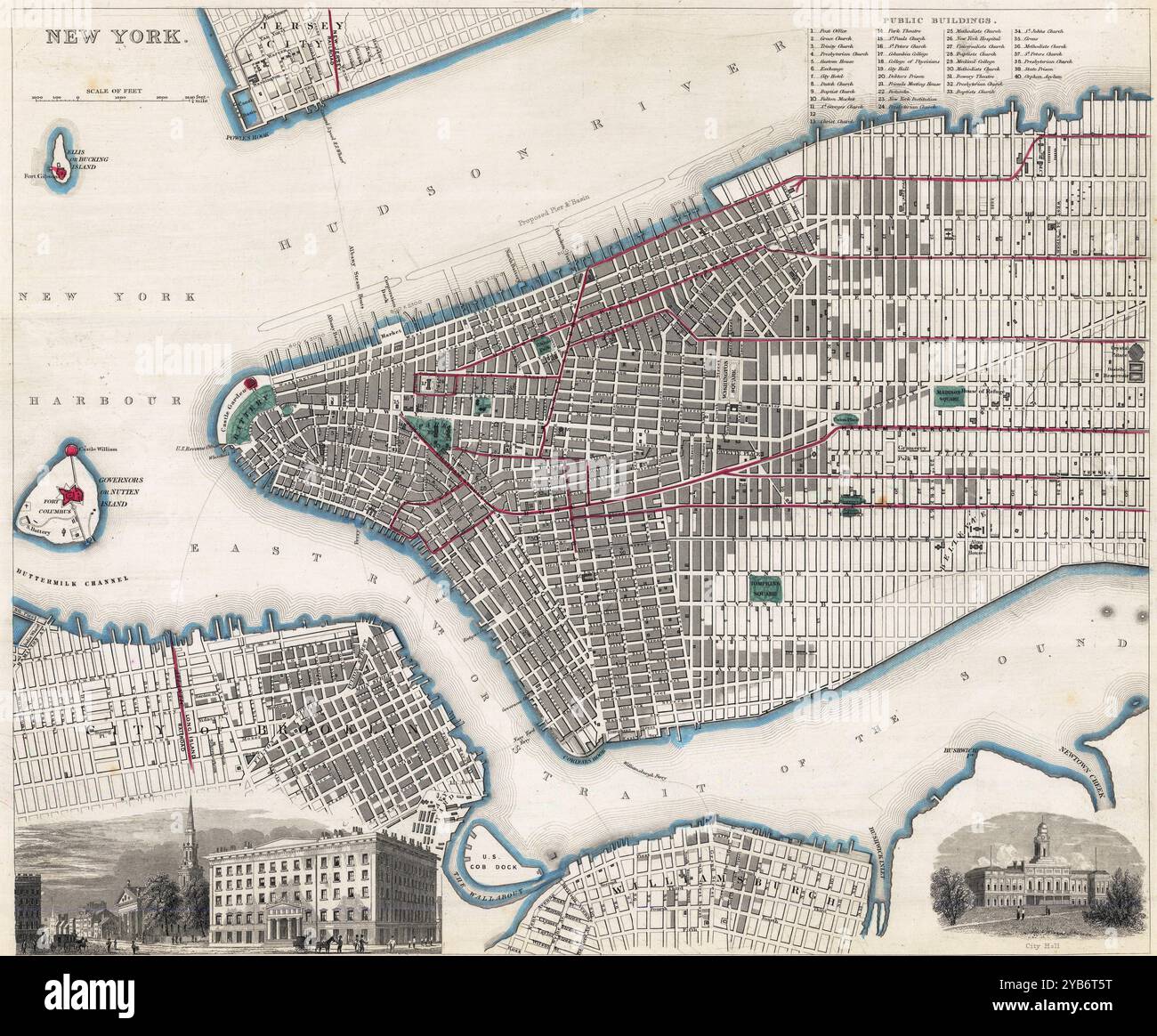 Vintage Digital New York City Map - Vintage Digital New York City Map Printable Download 2YB6T5T 