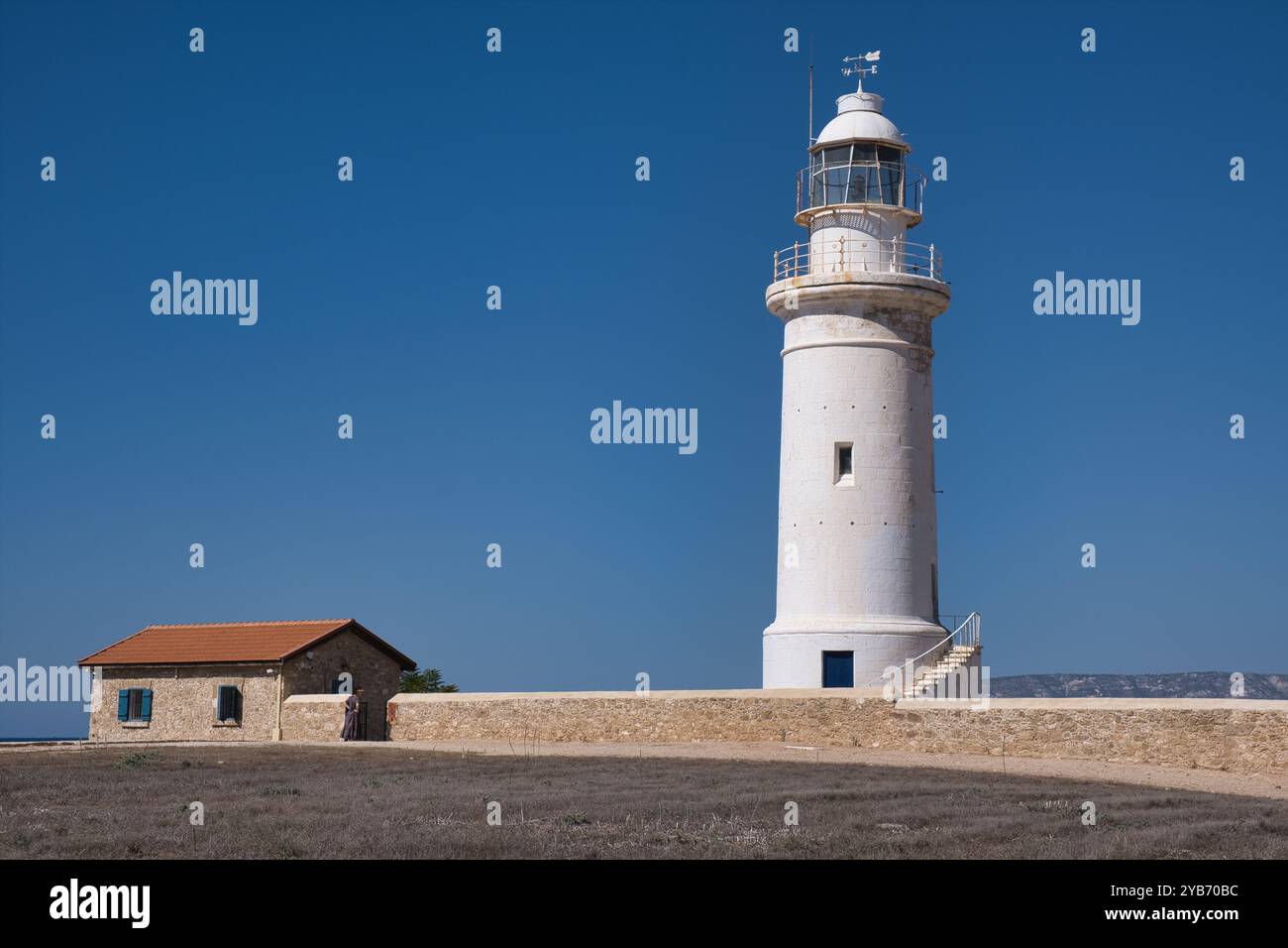 View of the Lighthouse at the Paphos Mosaics Museum in Paphos, Cyprus ...