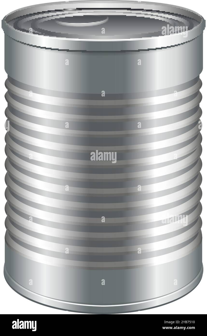 Aluminum can mockup. Metallic package. Realistic container Stock Vector ...