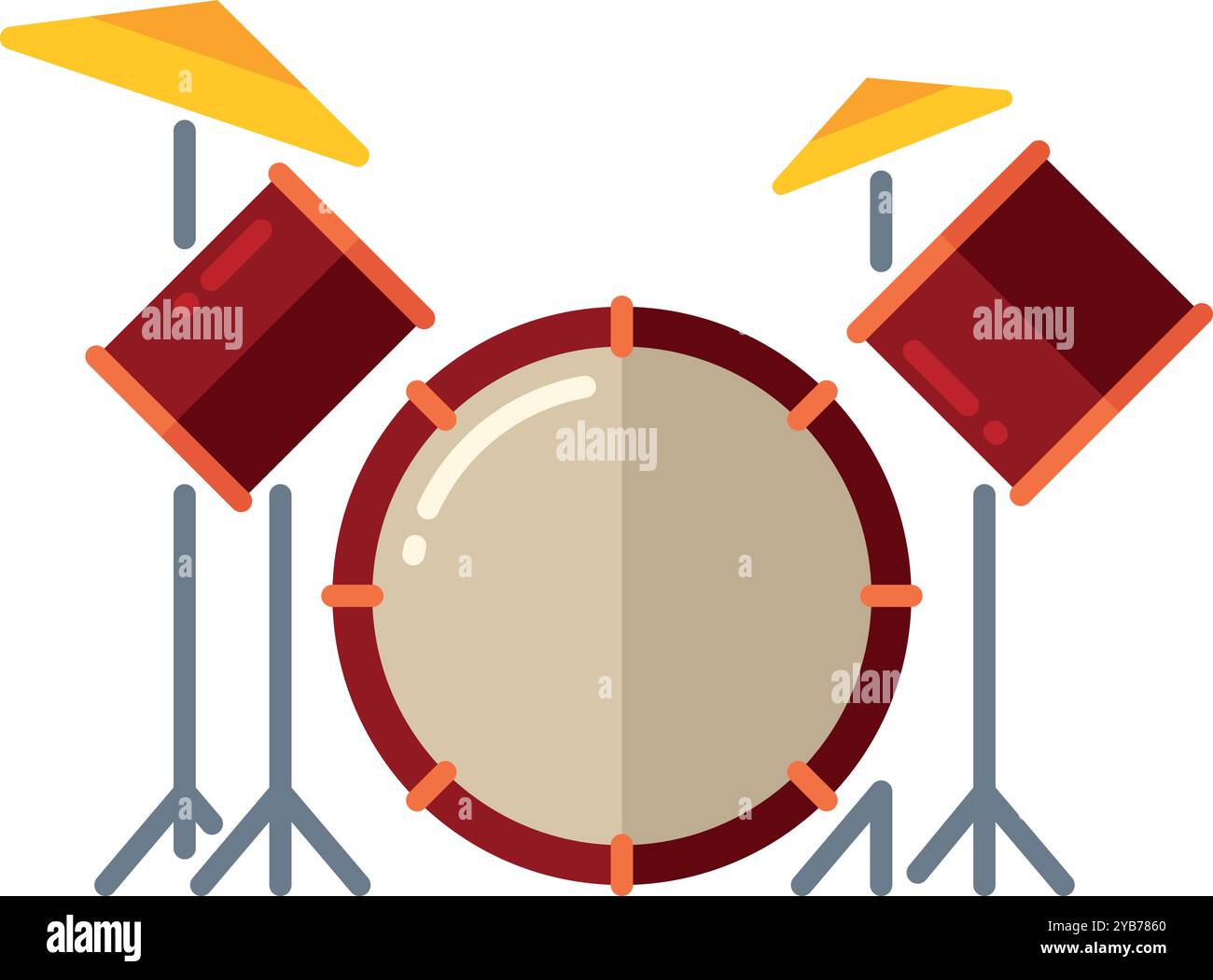 Drum set color icon. Music band instrument Stock Vector Image & Art - Alamy
