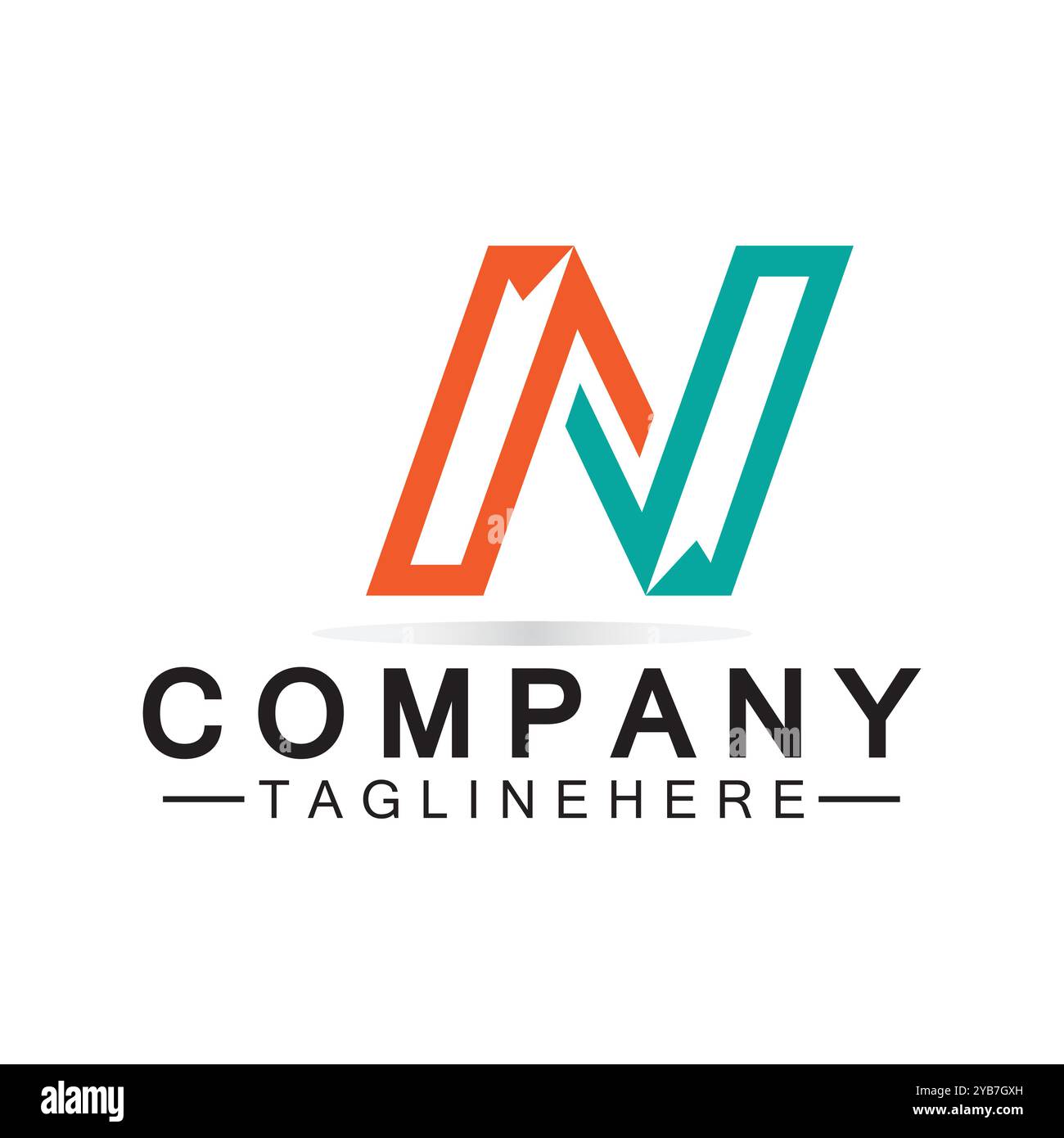 Letter N logo icon design template elements Stock Vector