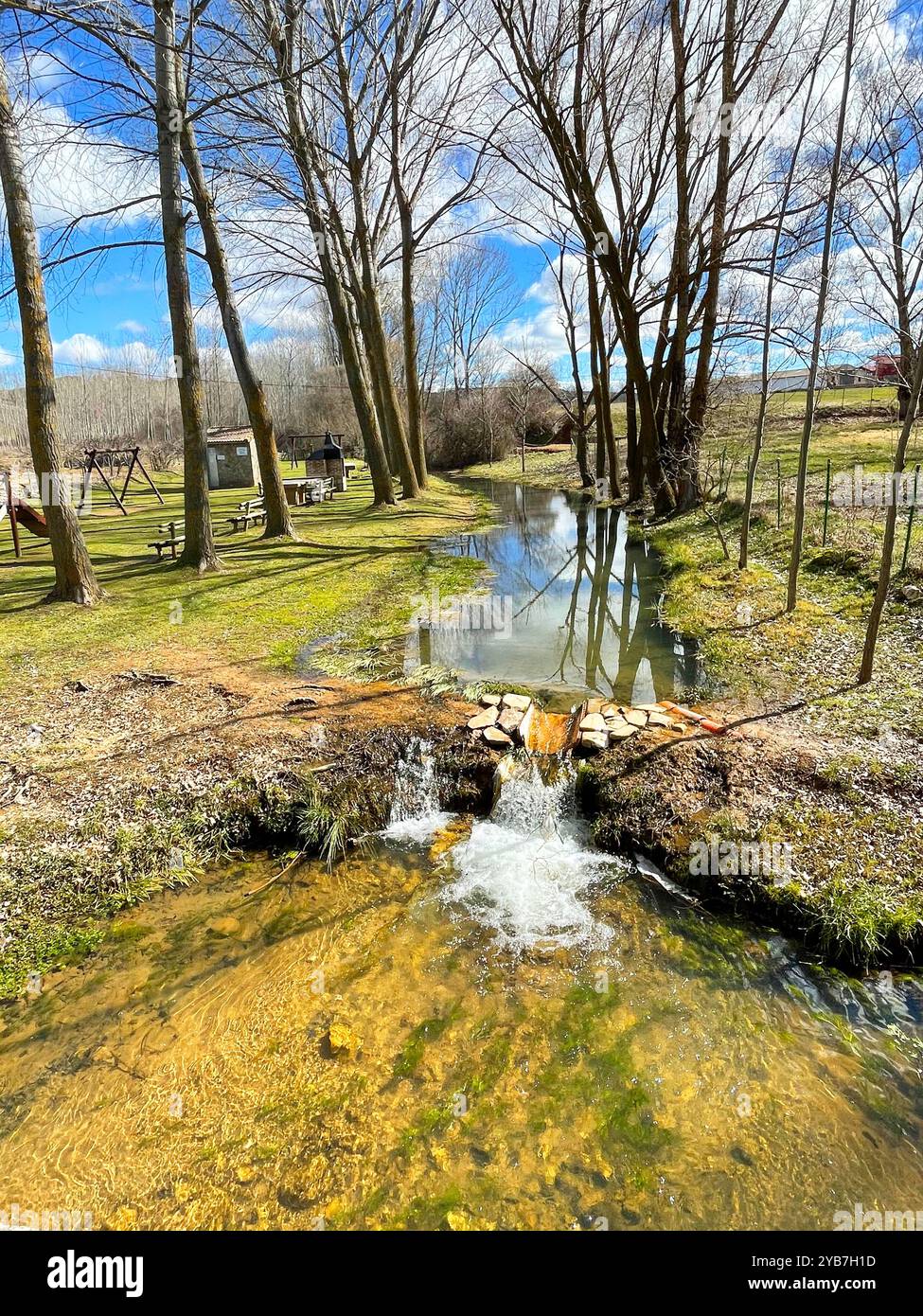 River Serrano. Castillejo de Mesleon, Segovia province, Castilla Leon, Spain. - Smartphone Captured Stock Image